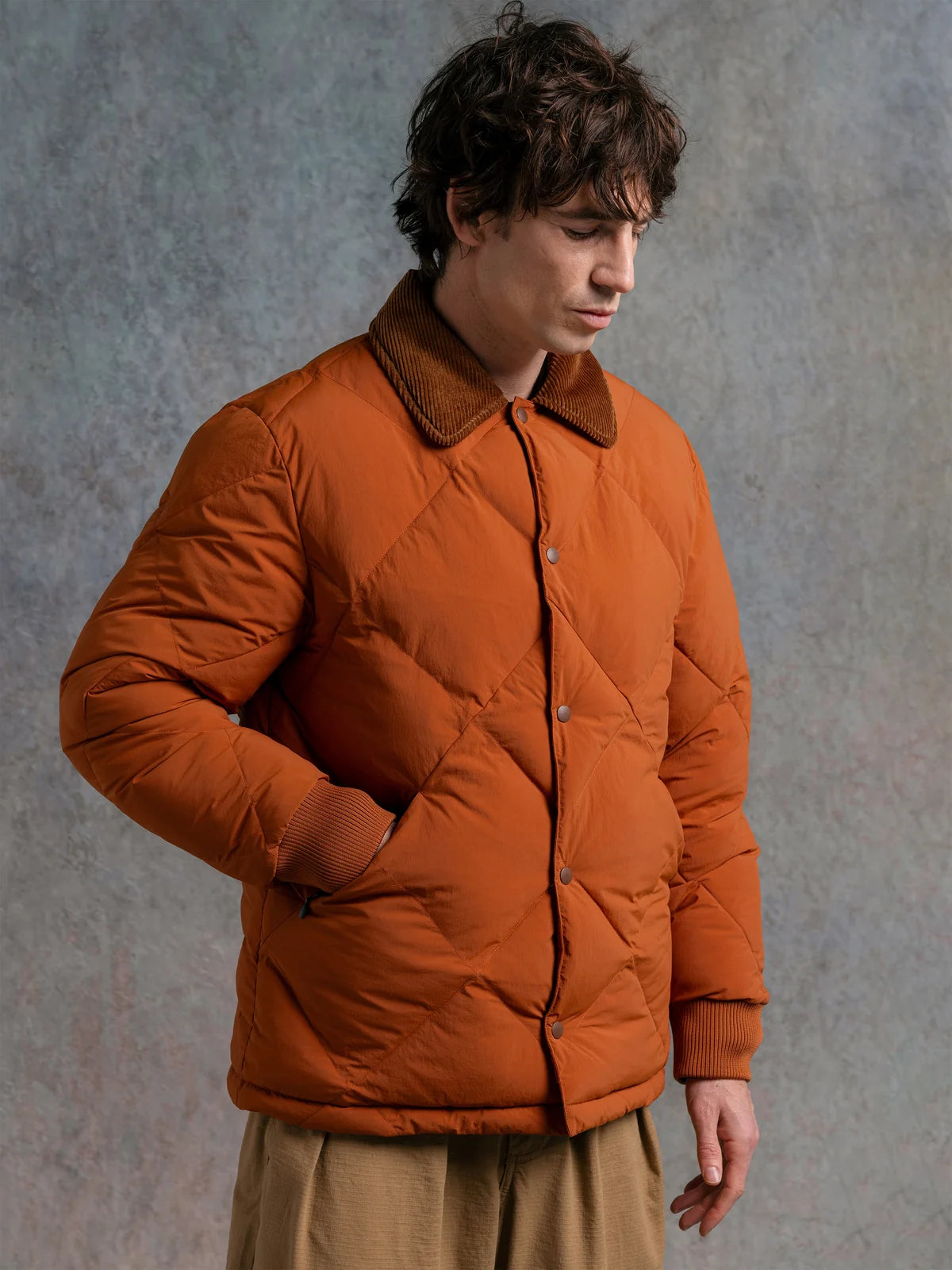 KESTIN Dunbar Jacket in Rust Orange Recycled Nylon