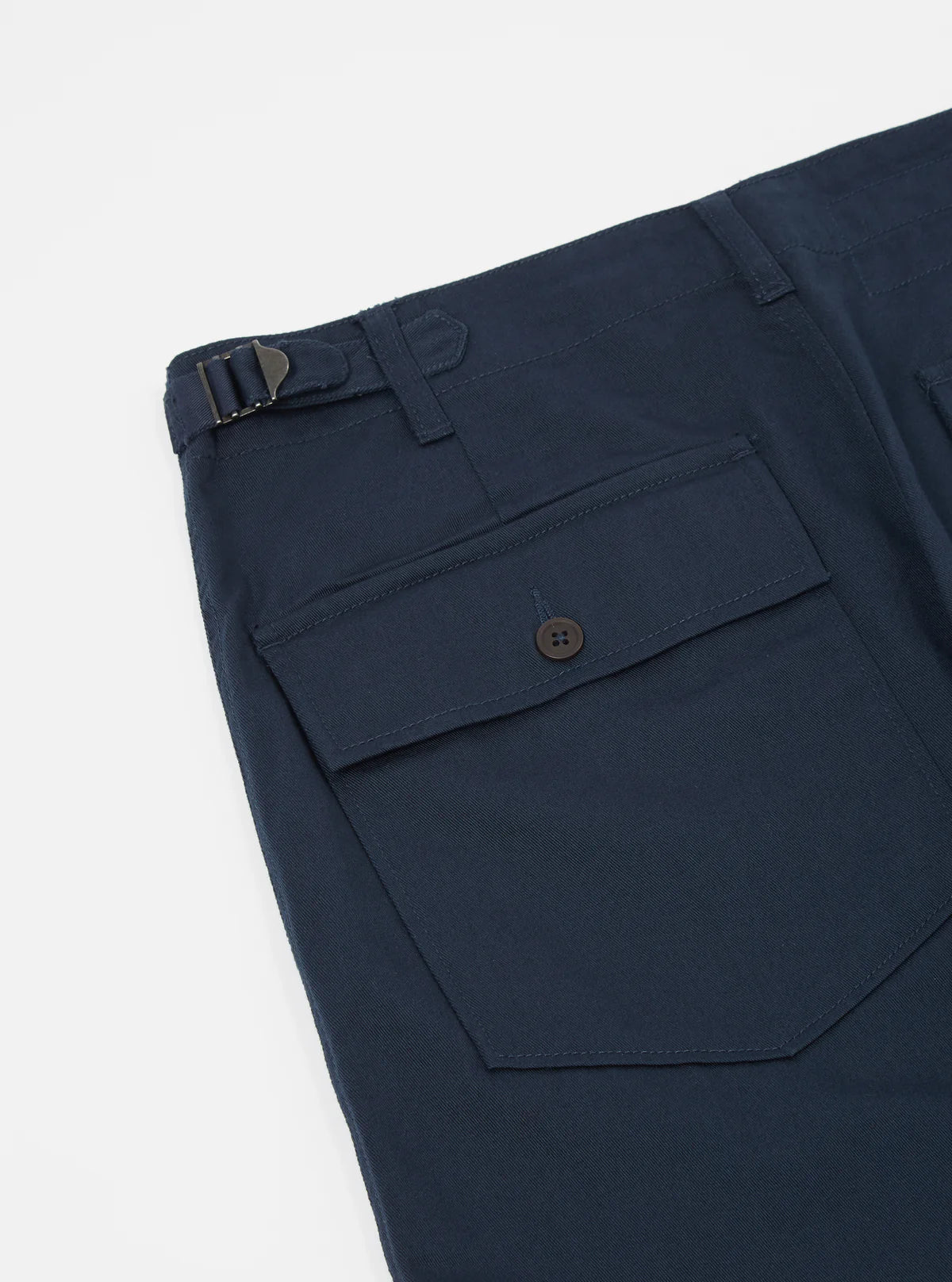 UNIVERSAL WORKS Pantalone Fatigue in Twill Blu Navy
