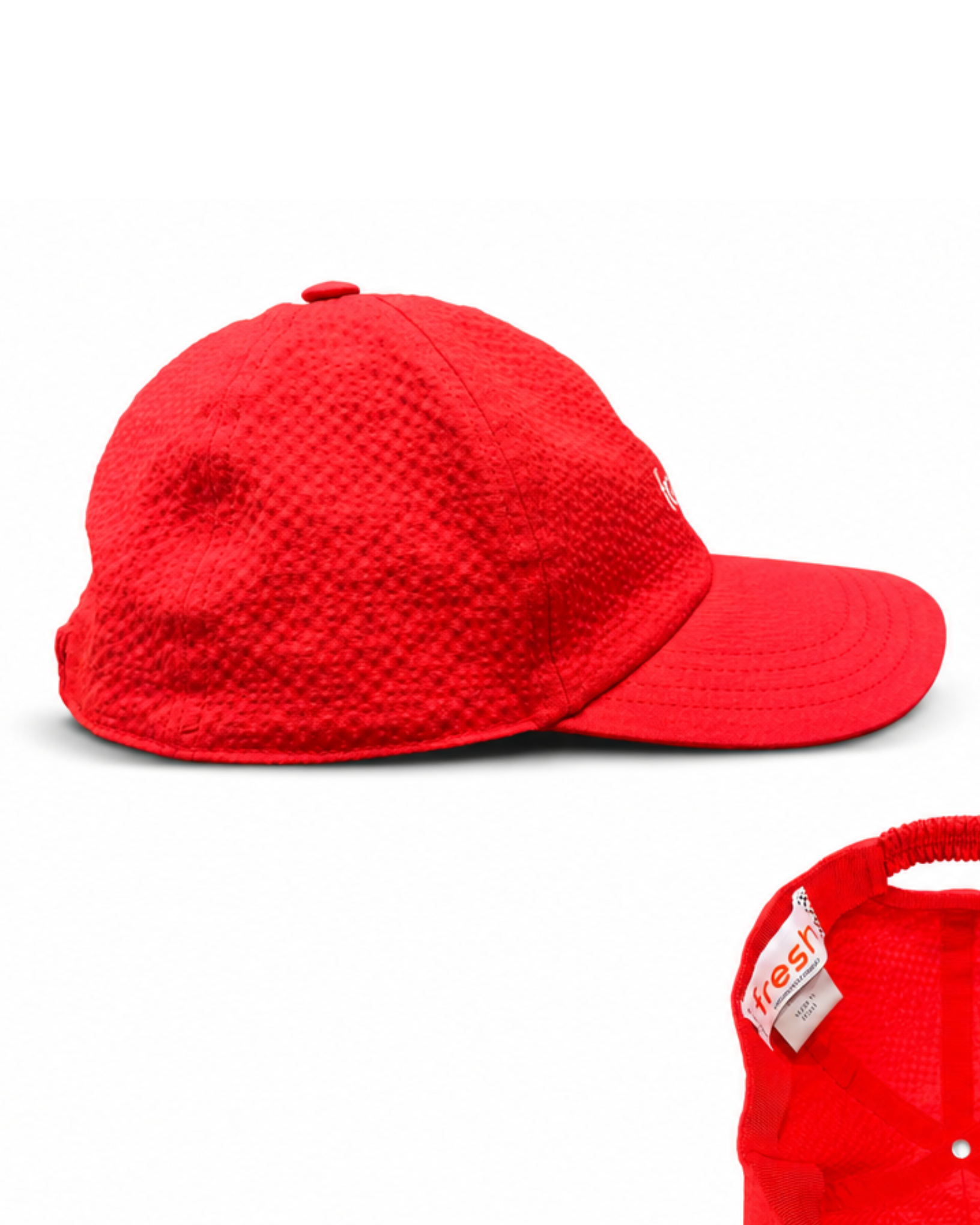 FRESH Seersucker Cap in Red