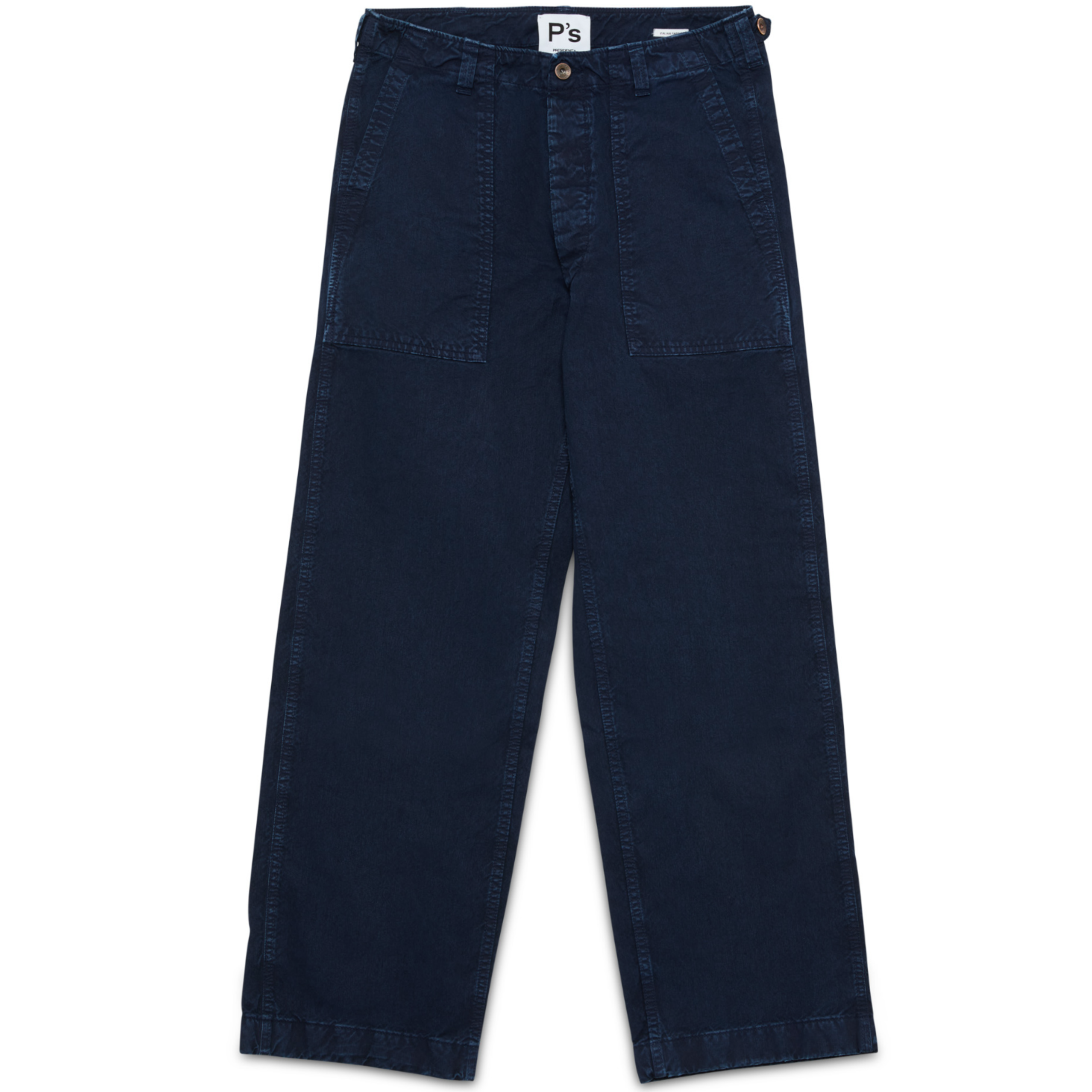 PRESIDENT’s Slub Cotton Fatigue Pants in Navy Blue