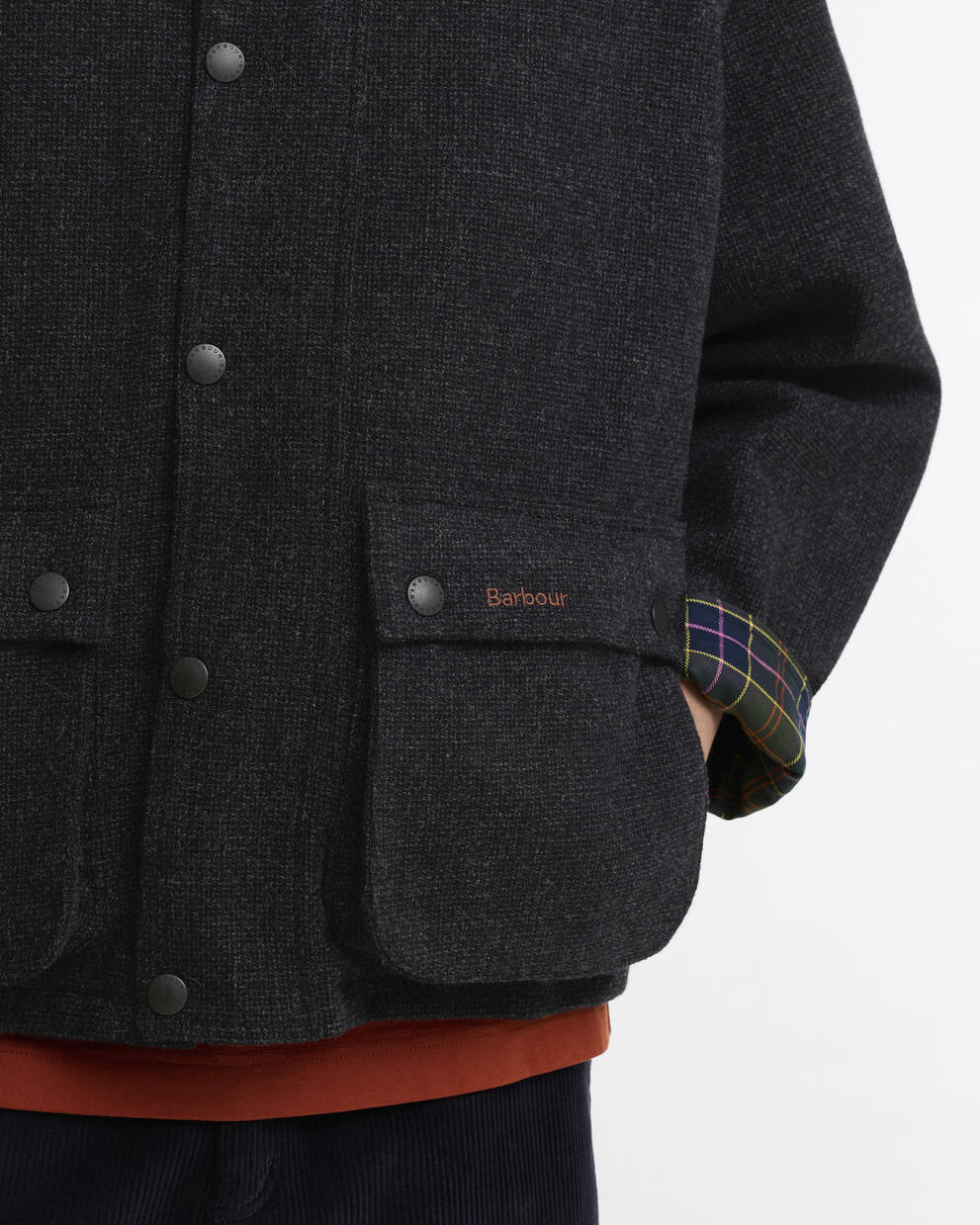 BARBOUR x Paul Smith Barbour Charcoal Transport Wool Jacket