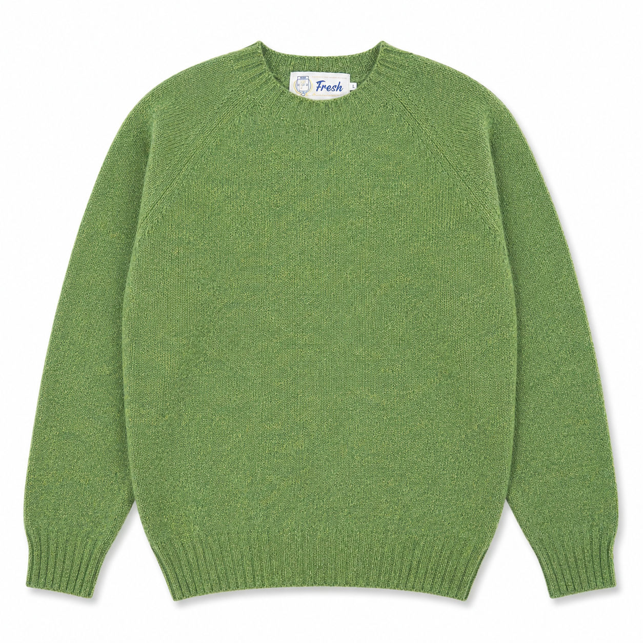 FRESH Sean Shaggy Shetland Wool Jumper In Baize
