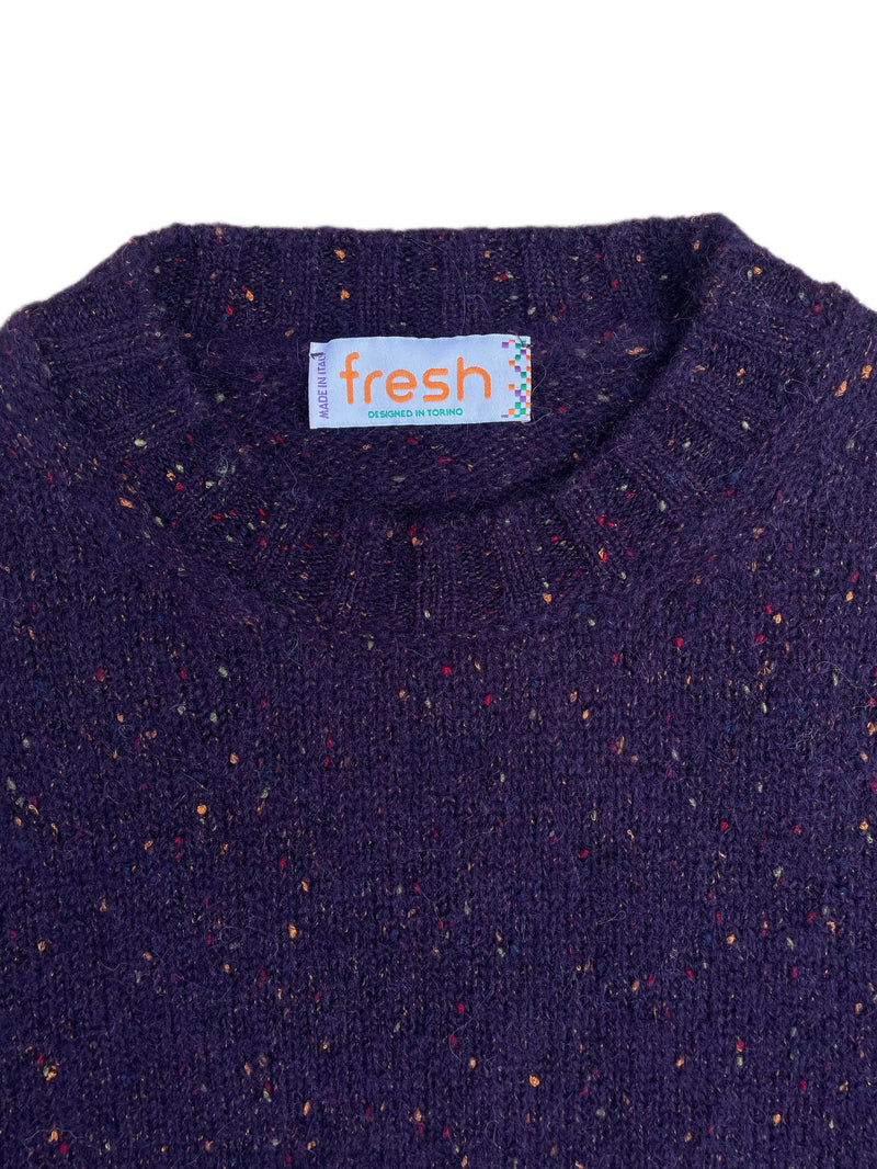 FRESH Bruce Crew Neck Wool Sweater Purple