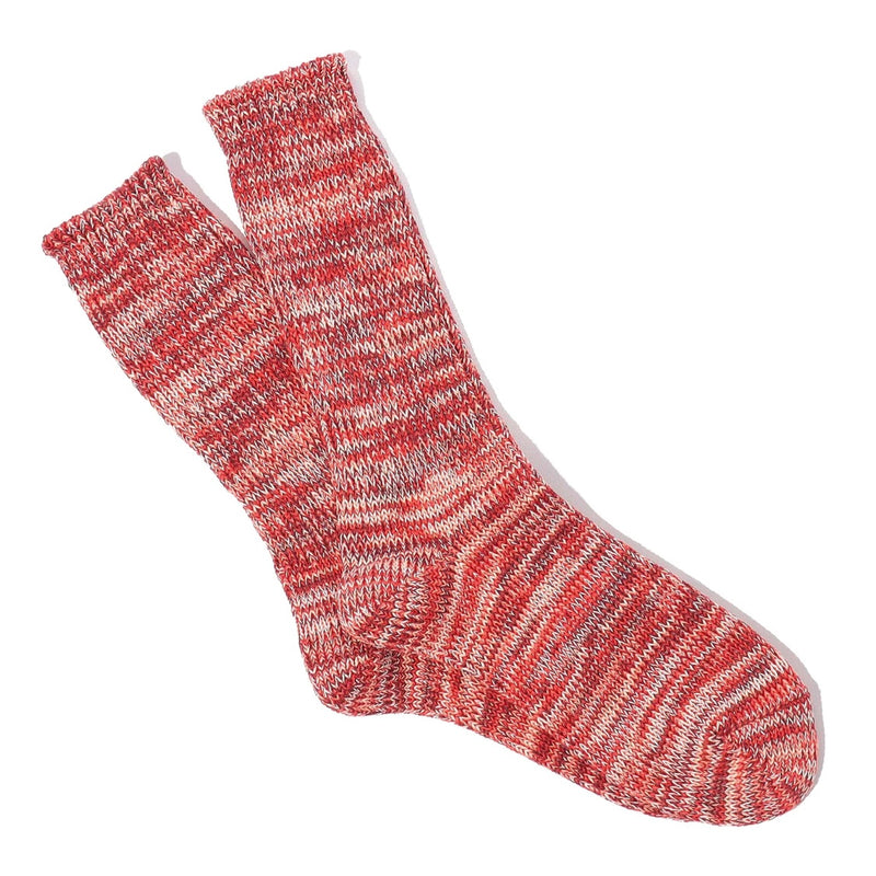 ANONYMOUS ISM 5 Colour Mix Crew Sock Red 0060