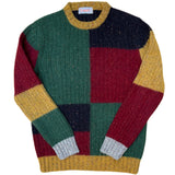 FRESH Issey Colorblock Crew Neck Wool Sweater