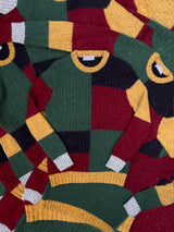 FRESH Issey Colorblock Crew Neck Wool Sweater