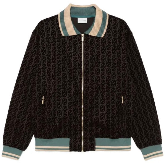 DRÔLE DE MONSIEUR La Track Jacket Monogramme Dark Brown