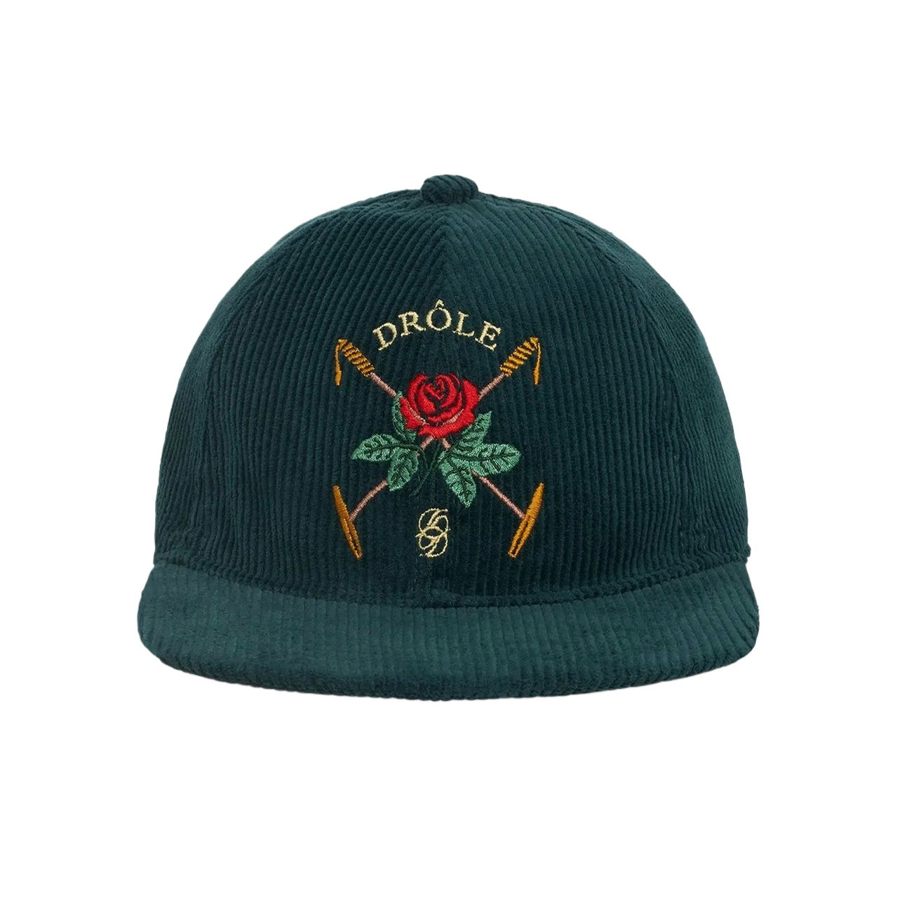 DRÔLE DE MONSIEUR La Casquette Velours Drôle Rose Dark Green