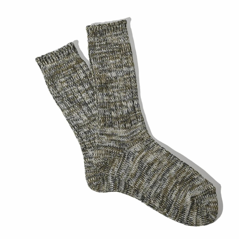 ANONYMOUS ISM 5Color Mix Crew Socks Olive