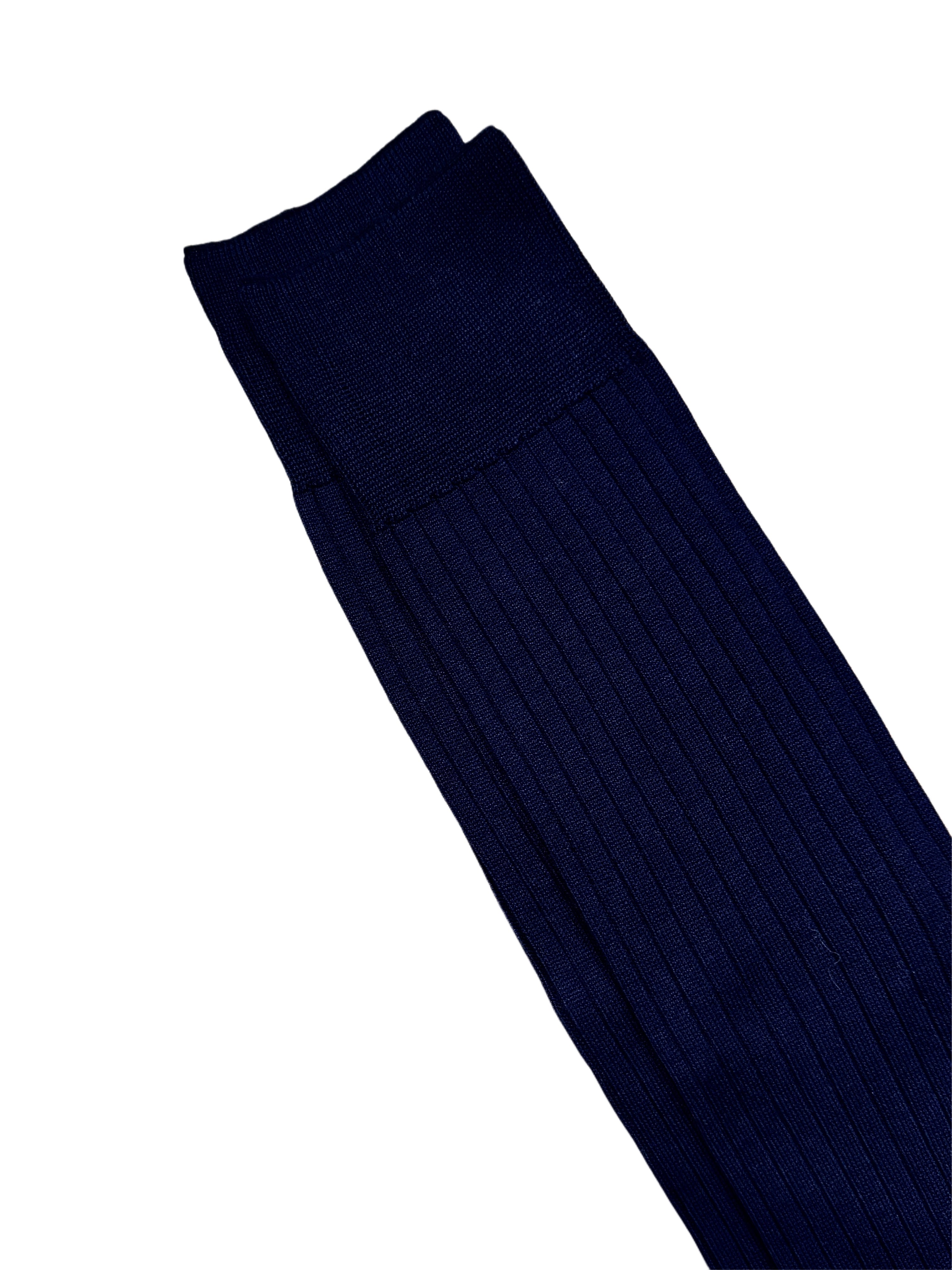 FRESH Cotton Over-the-Calf Lenghth Socks In Navy