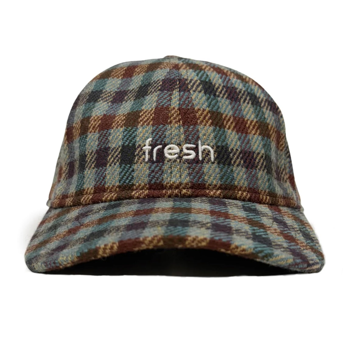 FRESH Six-Panel Pale Blue Tweed Cap