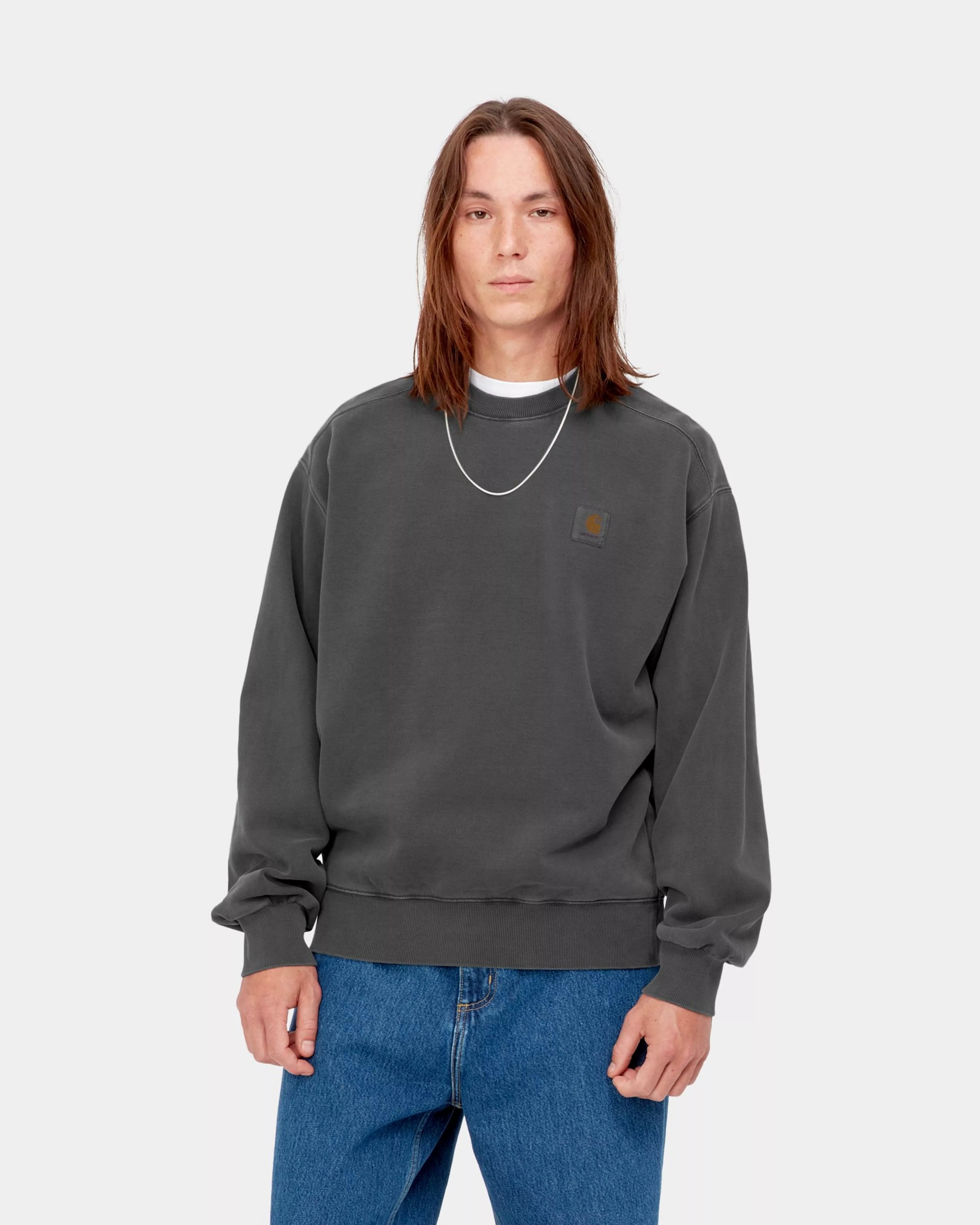 CARHARTT WIP Nelson Sweatshirt Black Garment Dyed