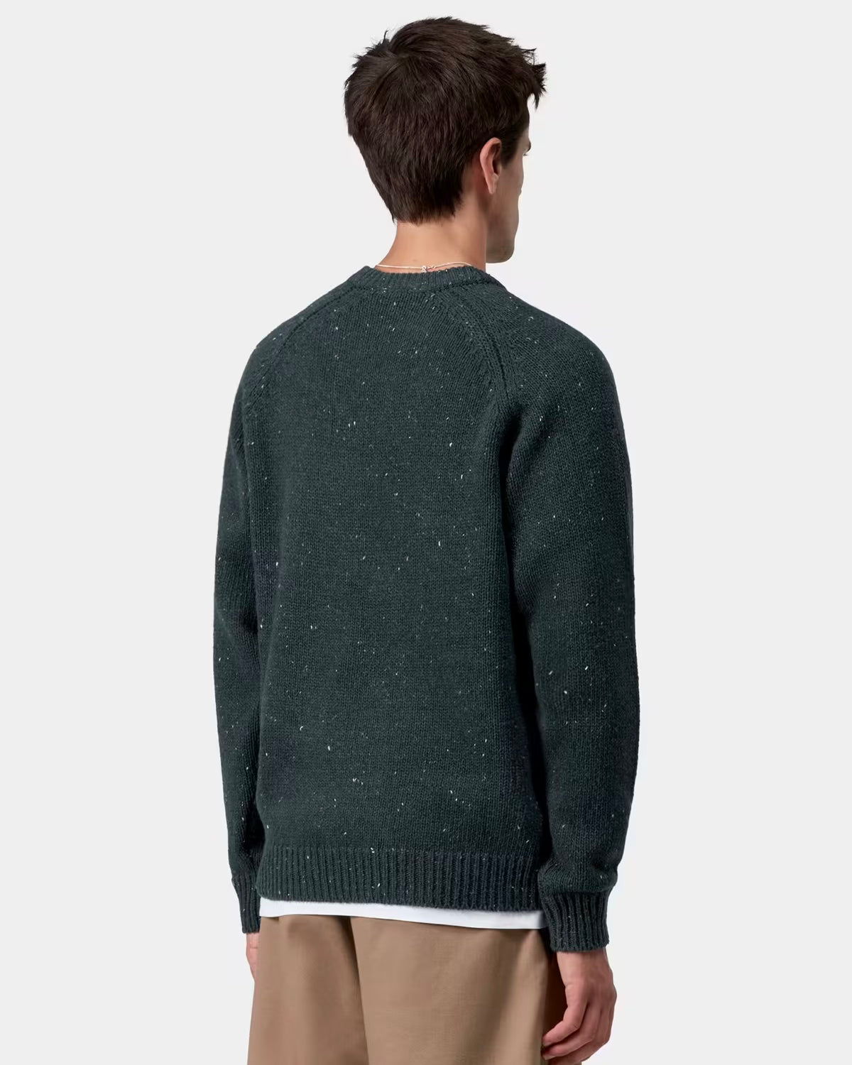 CARHARTT WIP Anglistic Sweater Speckled Deep Lagoon