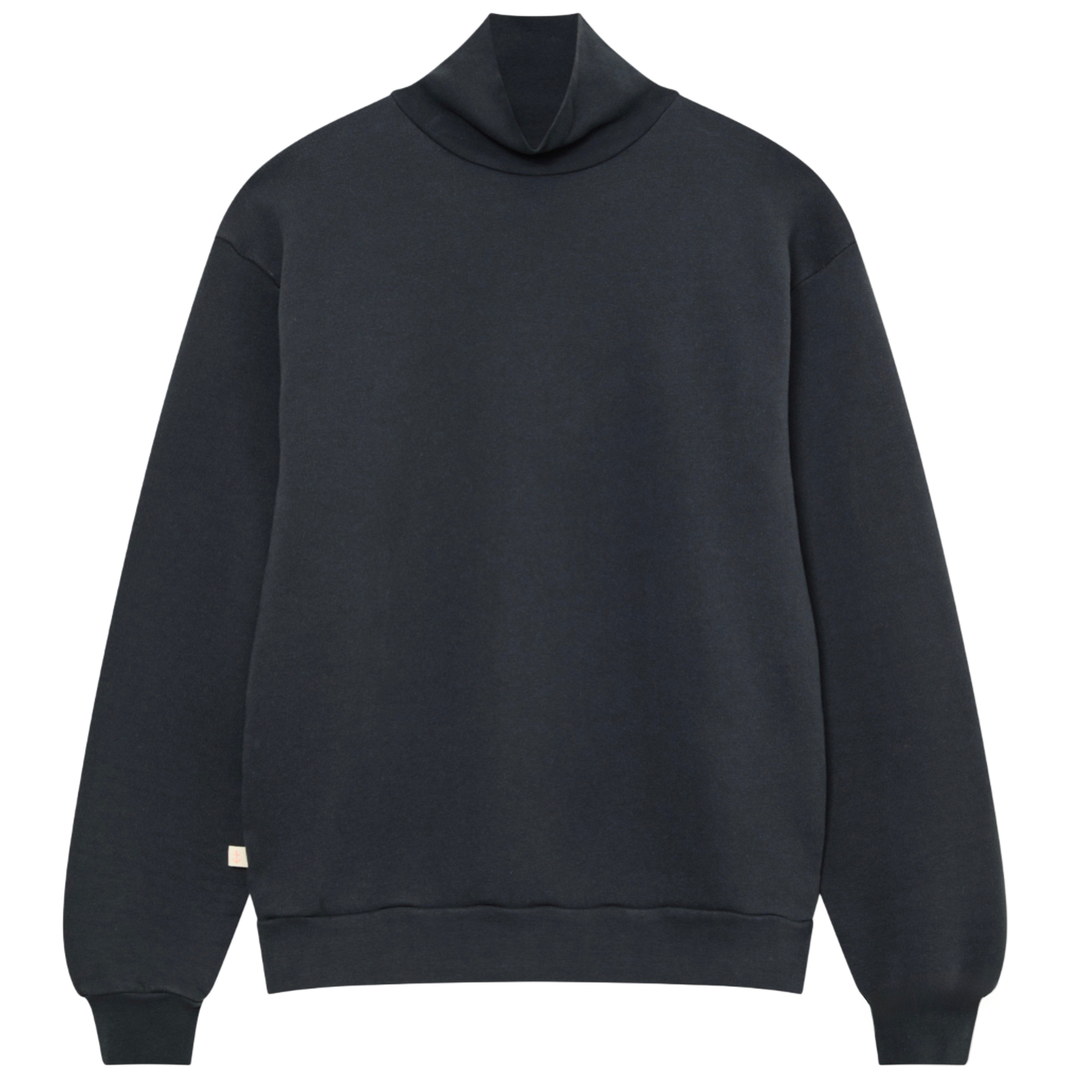 LA PAZ Falcao Dark Navy Roll Neck Sweatshirt