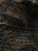 ANONYMOUS ISM Paisley Cord Bucket Hat Black