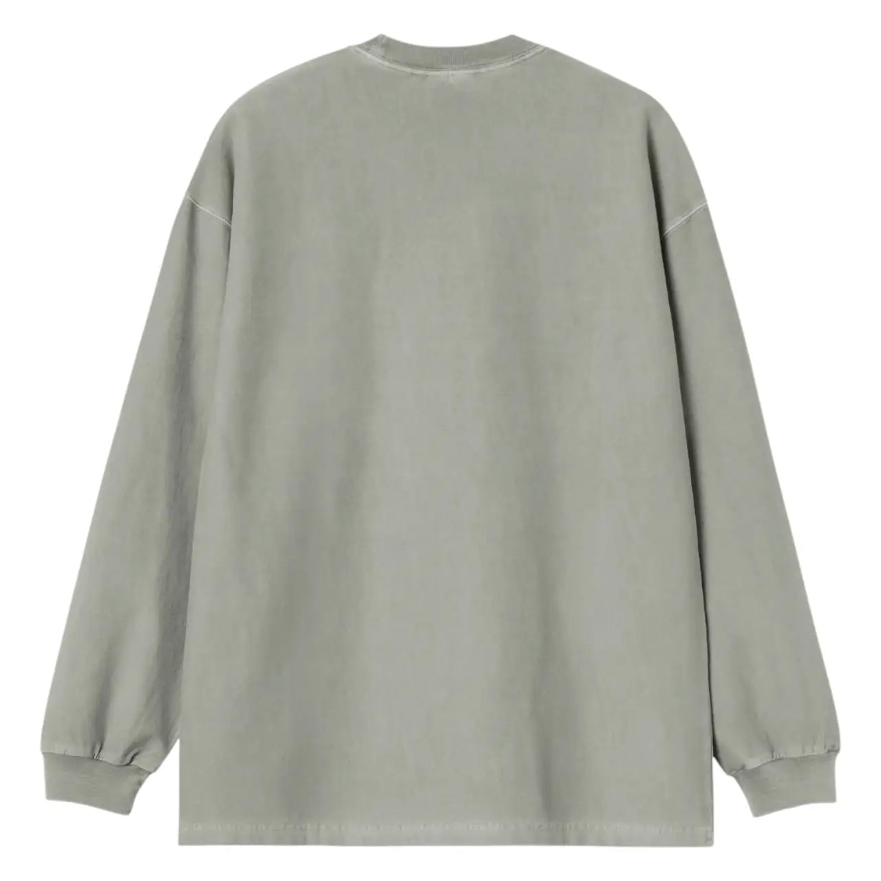 T-Shirt Loose a Maniche Lunghe con Taschino Carhartt WIP Verde Shady Tinta in Capo