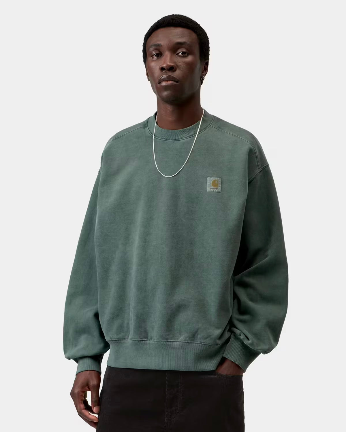 CARHARTT WIP Vista Sweatshirt Dark Scarab Garment Dyed