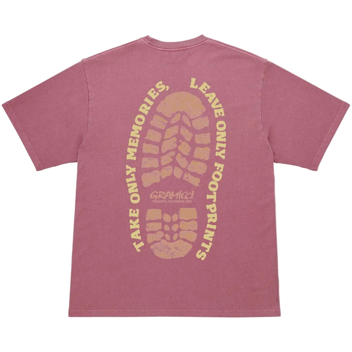 GRAMICCI Red Pigment Dyed Footprints Tee