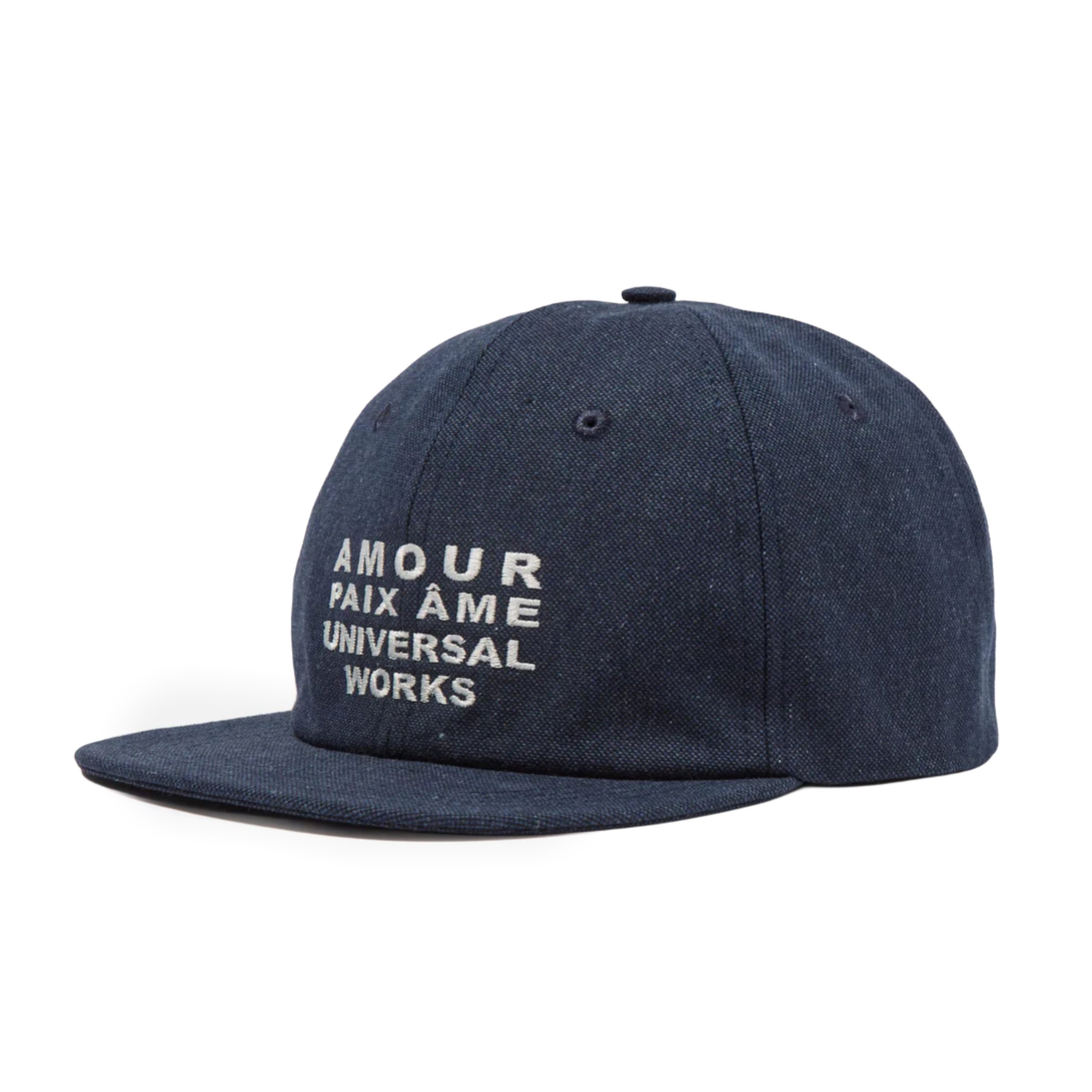 UNIVERSAL WORKS Indigo Offline Denim Baseball Hat