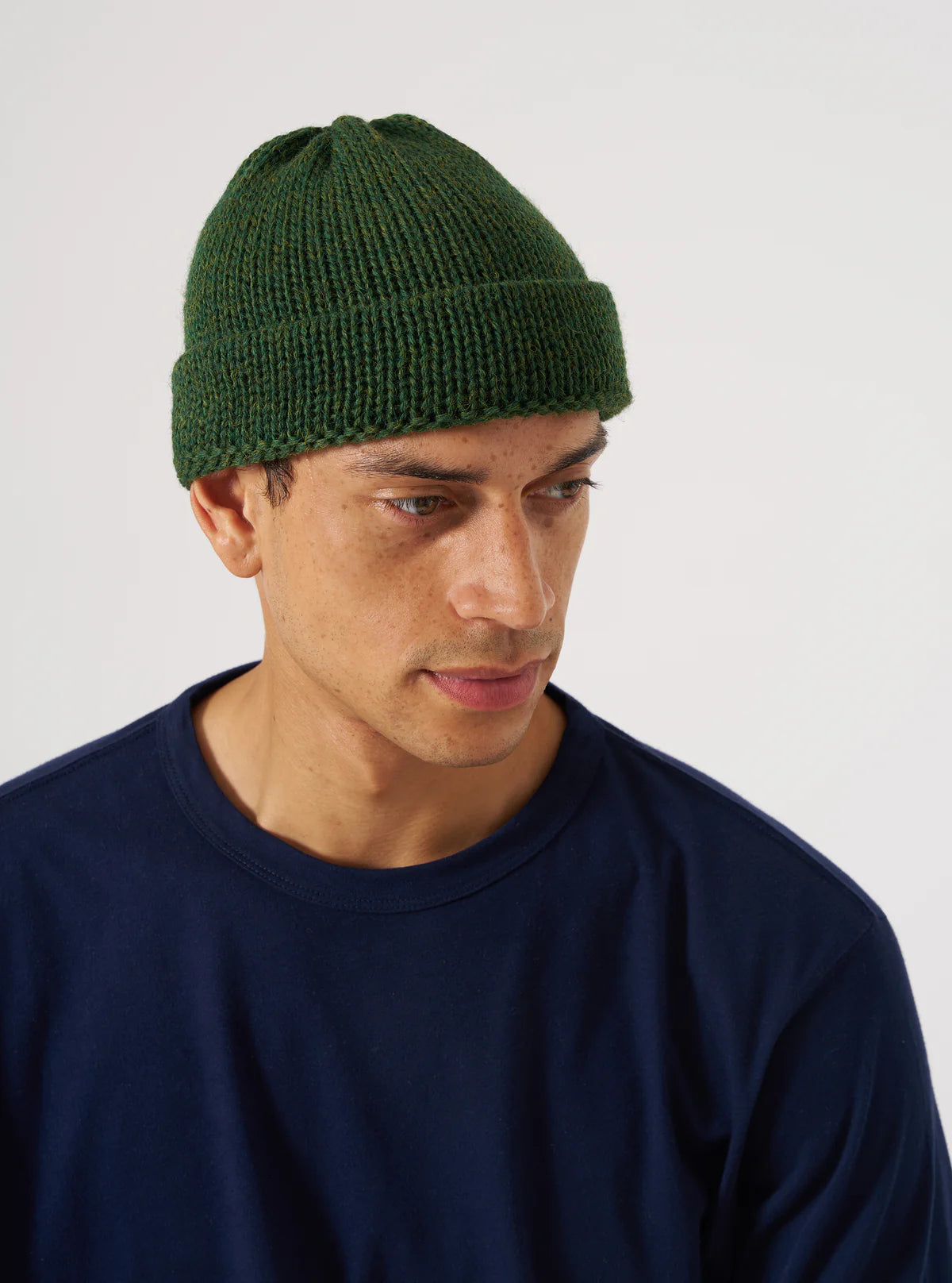 UNIVERSAL WORKS Green British Wool Short Watch Cap