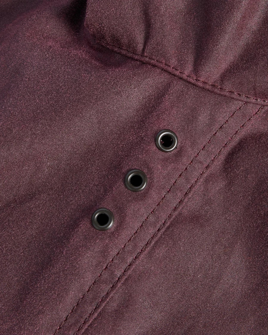 BARBOUR Oversized Bedale Waxed Jacket Bordeaux