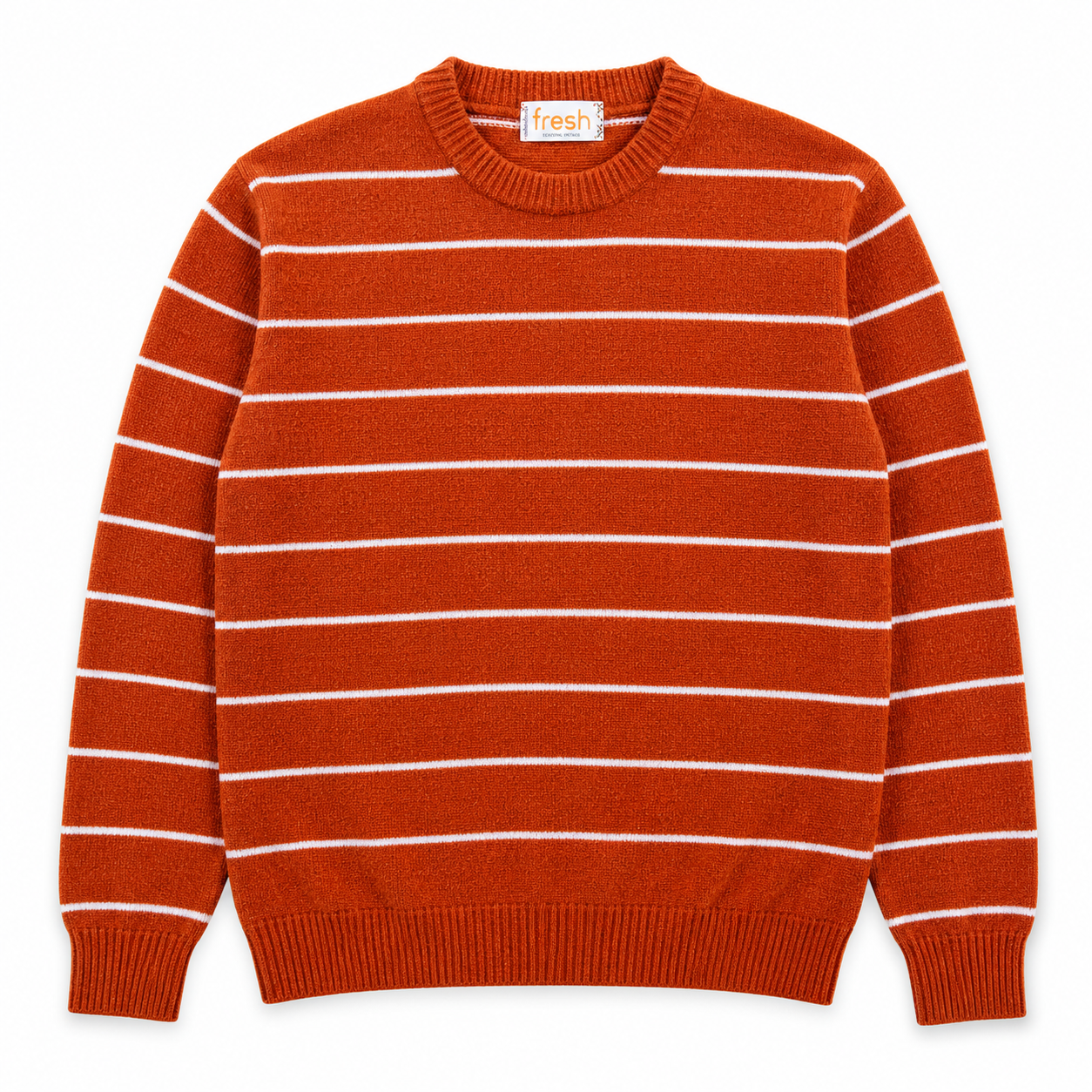Felpa FRESH Manny Chenille a righe arancioni bruciate e bianche