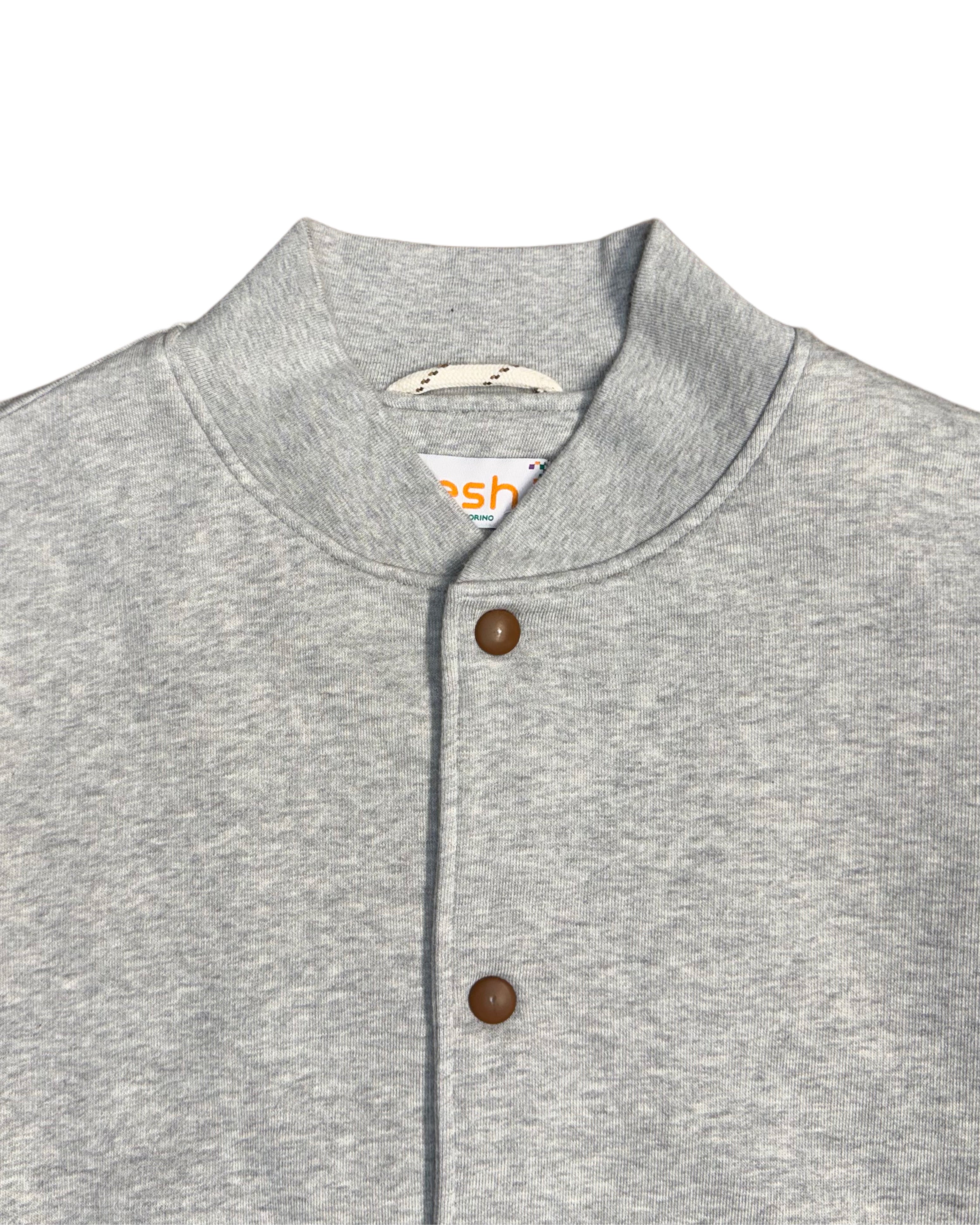 FRESH Harvard Bomber Sweatshirt in Grey