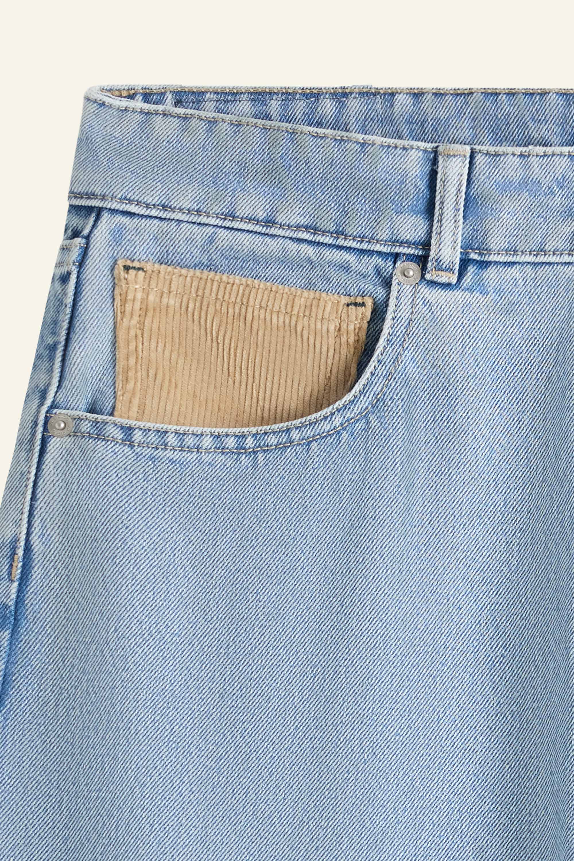 DRÔLE DE MONSIEUR Pantaloni in denim Le Jean Délavée Azzurro