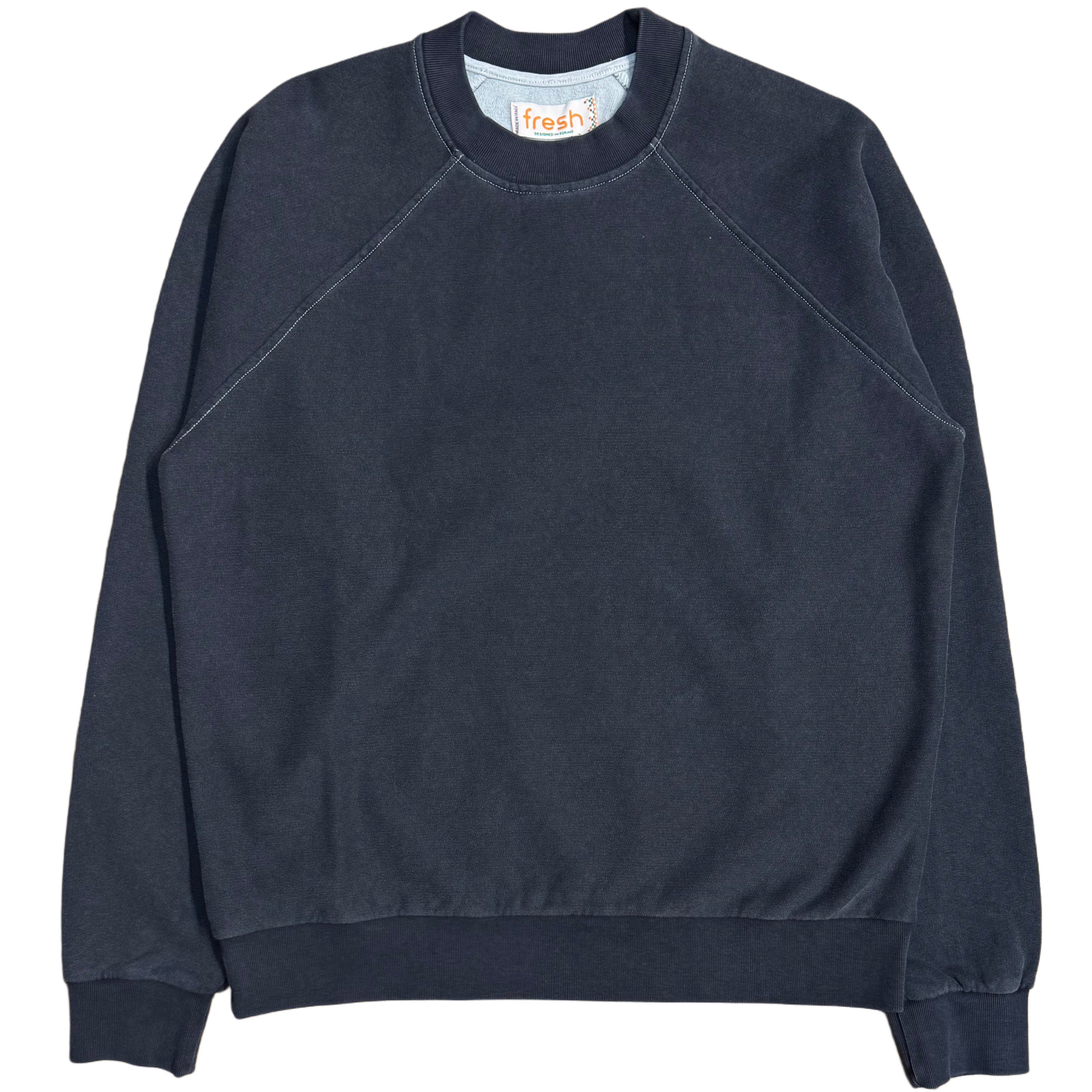 FRESH Billie Plated Cotton Sweatshirt in Night Blue