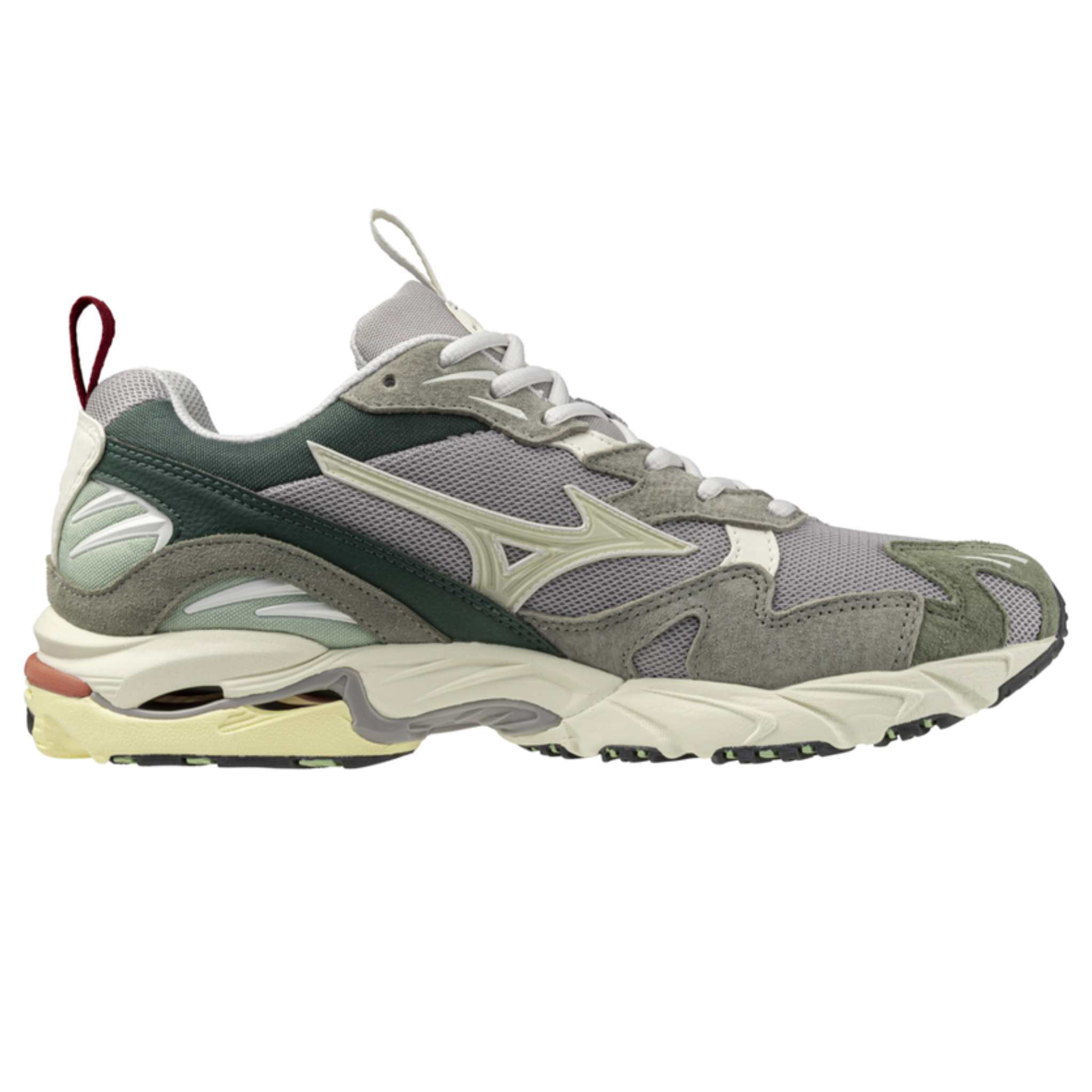 MIZUNO Wave Rider 10 Opal Gray Pristine Bistro Green