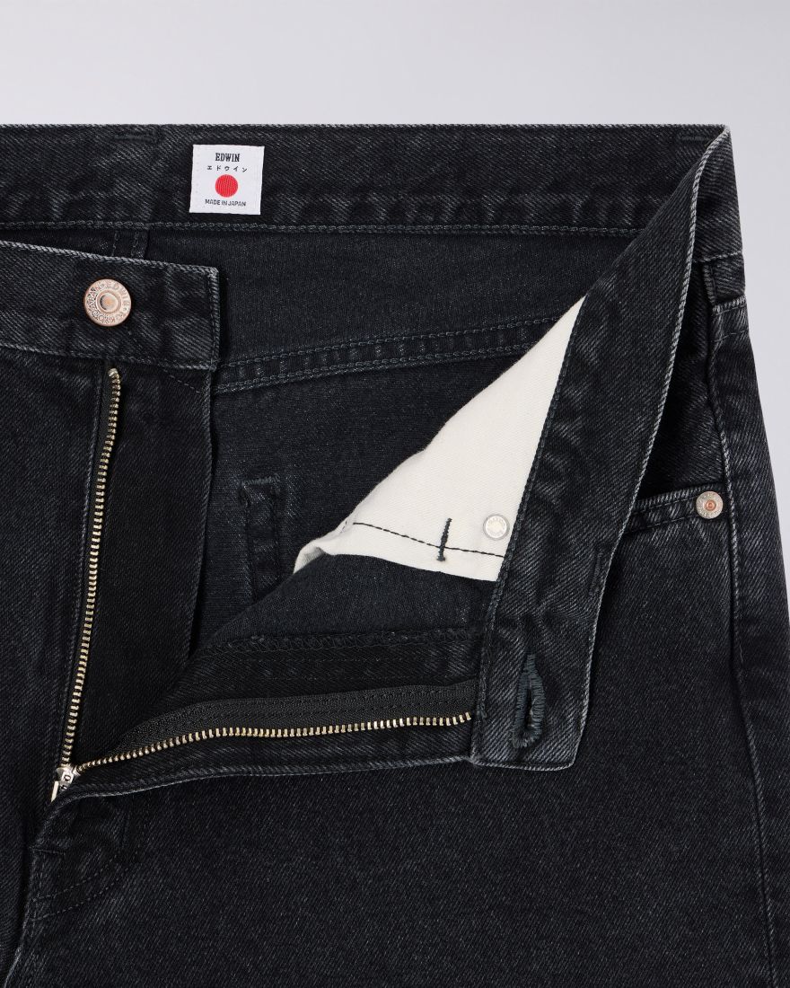 EDWIN Loose Jeans Black Dark Used