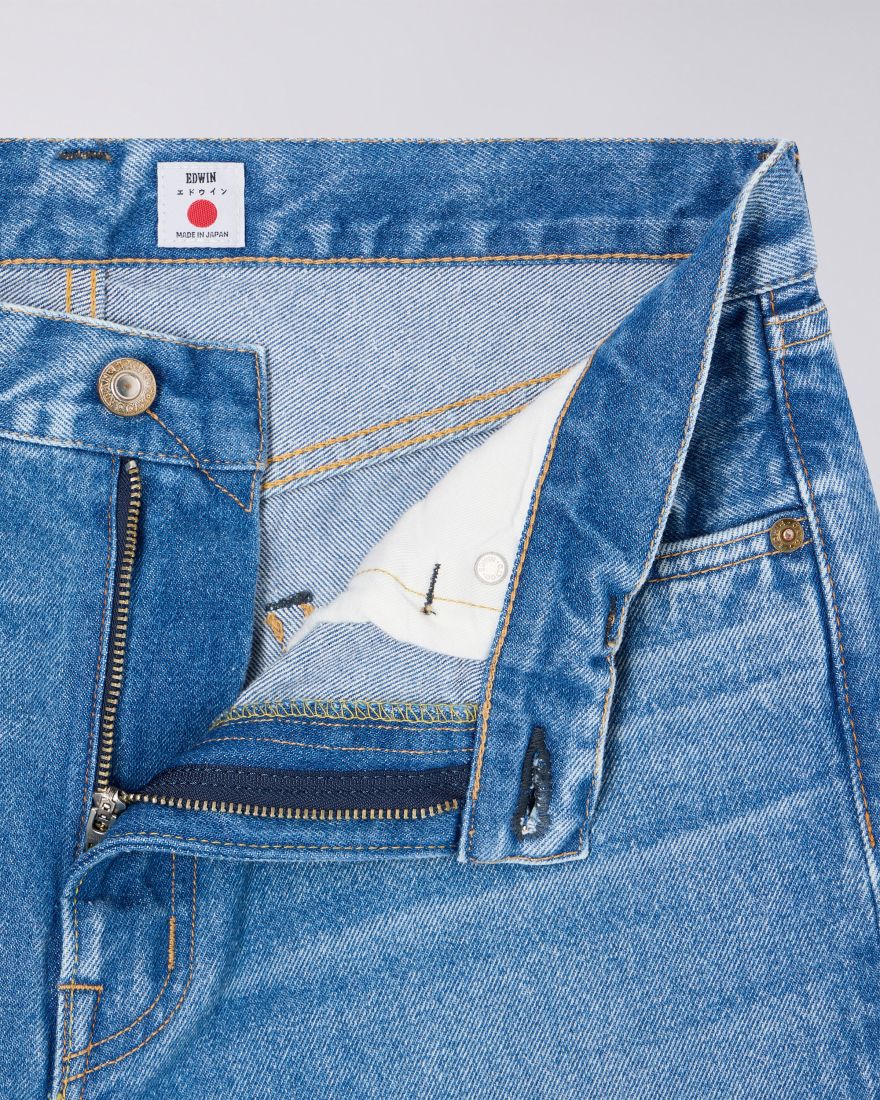 EDWIN Regular Straight Jeans Blue Mid Light Used