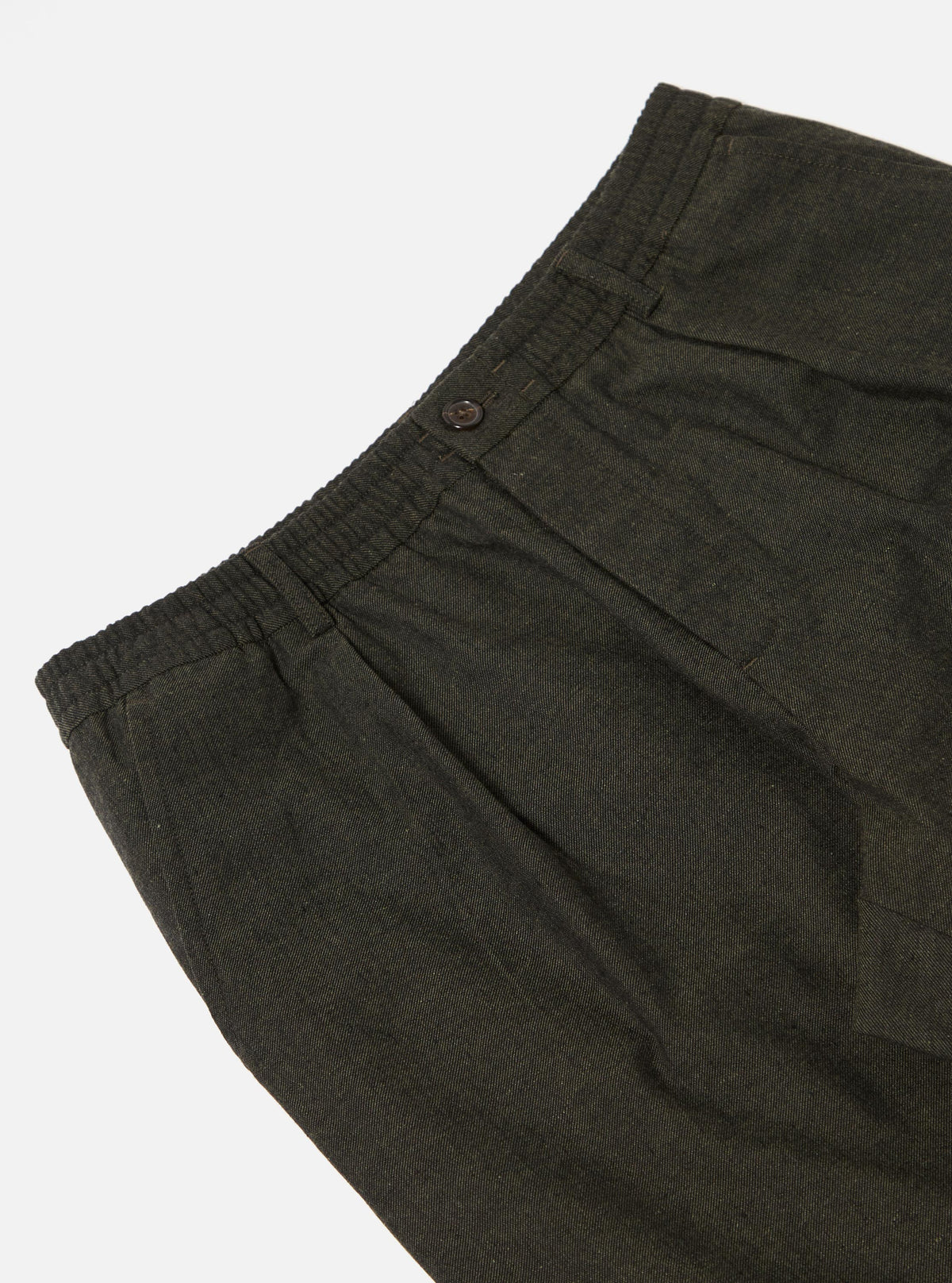 UNIVERSAL WORKS Olive Lucca Suiting Pleated Track Pant