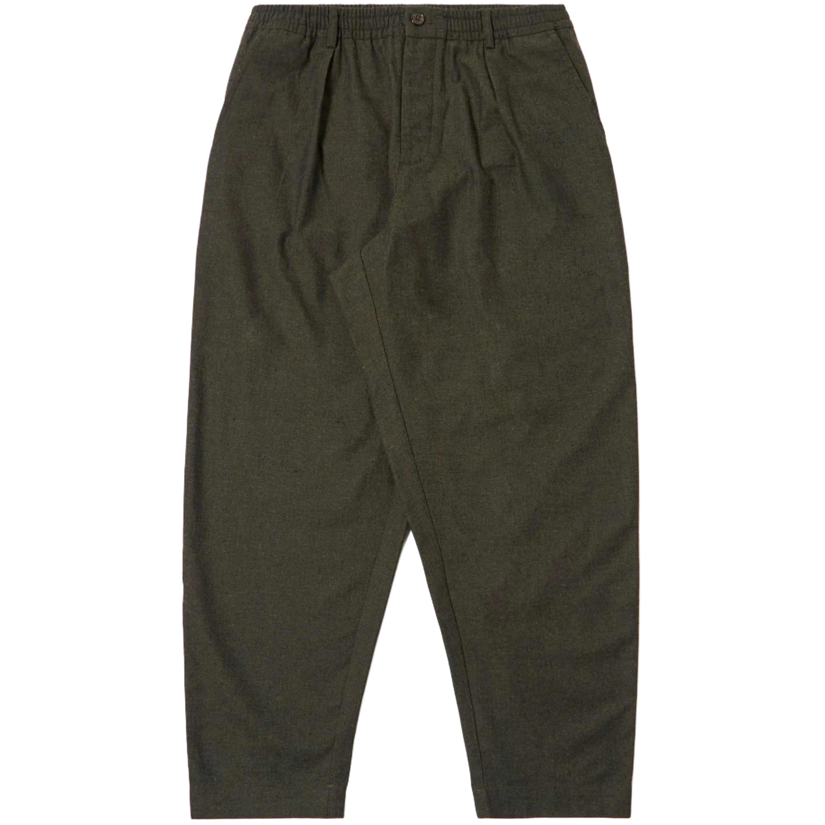 UNIVERSAL WORKS Olive Lucca Suiting Pleated Track Pant