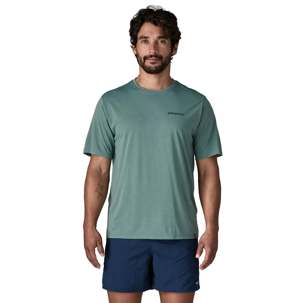PATAGONIA Men's Capilene® Cool Daily Shirt - Boardshort Logo Dyno White