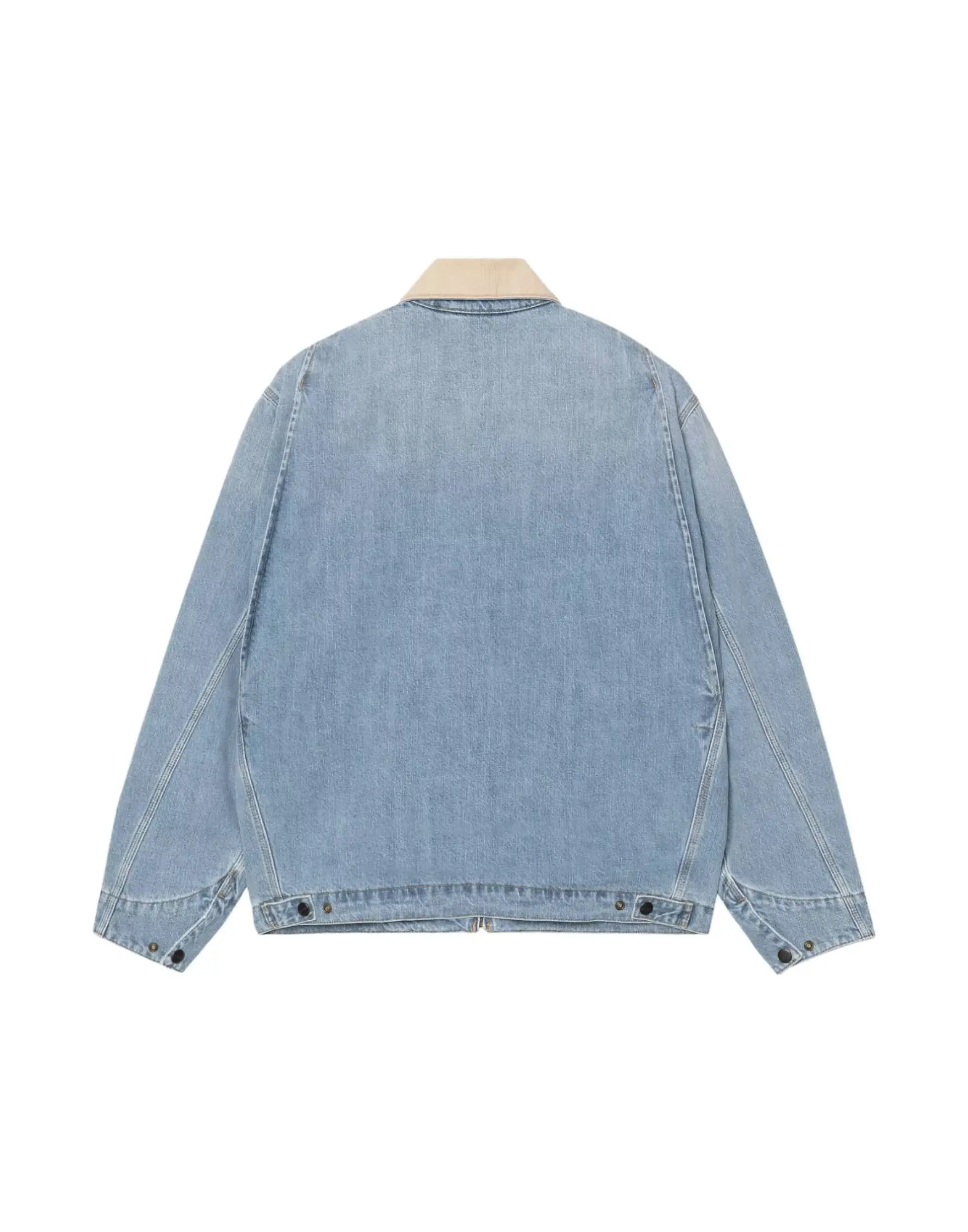 CARHARTT WIP Detroit Jacket Blue Dusty H Brown Burst Washed