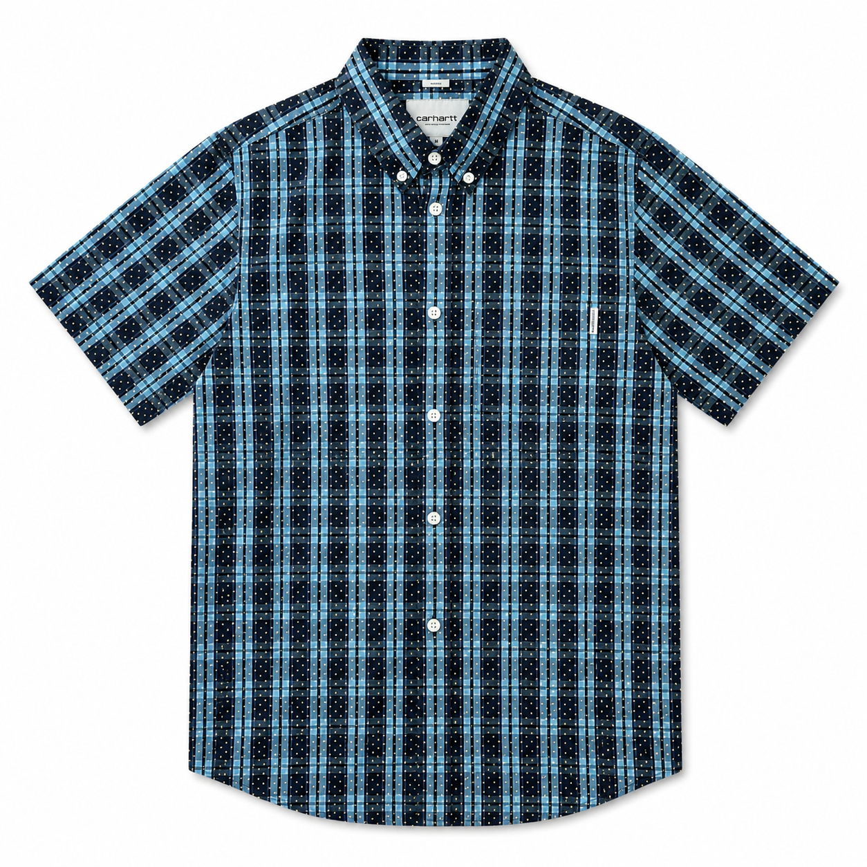 CARHARTT WIP P/E Gilmore Dots Camicia Duke Blu Giallo a quadri 