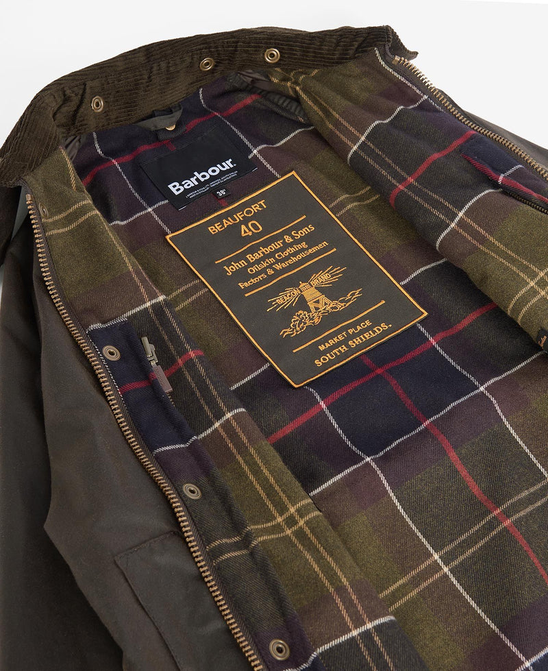 BARBOUR 40th Anniversary Beaufort Wax Jacket Olive