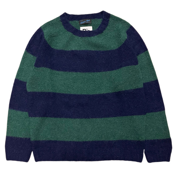 PRESIDENT’S Crew Over P's Alpaca Stripe Navy Green