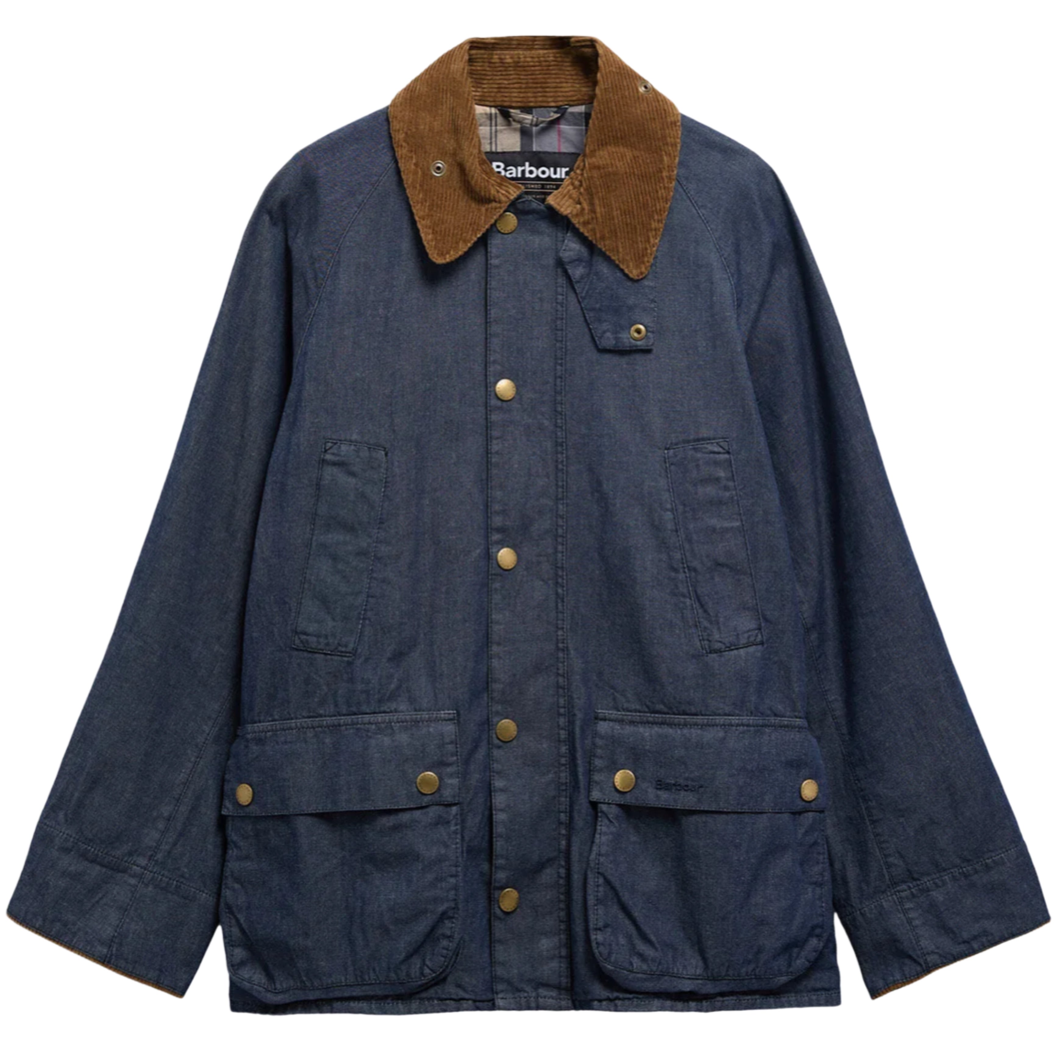 BARBOUR Os Bedale Denim Casual Jacket Outerwear Indigo