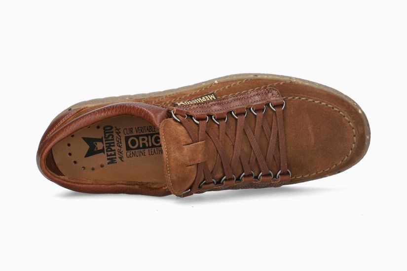 MEPHISTO Rainbow Brown Velours Leather Shoes