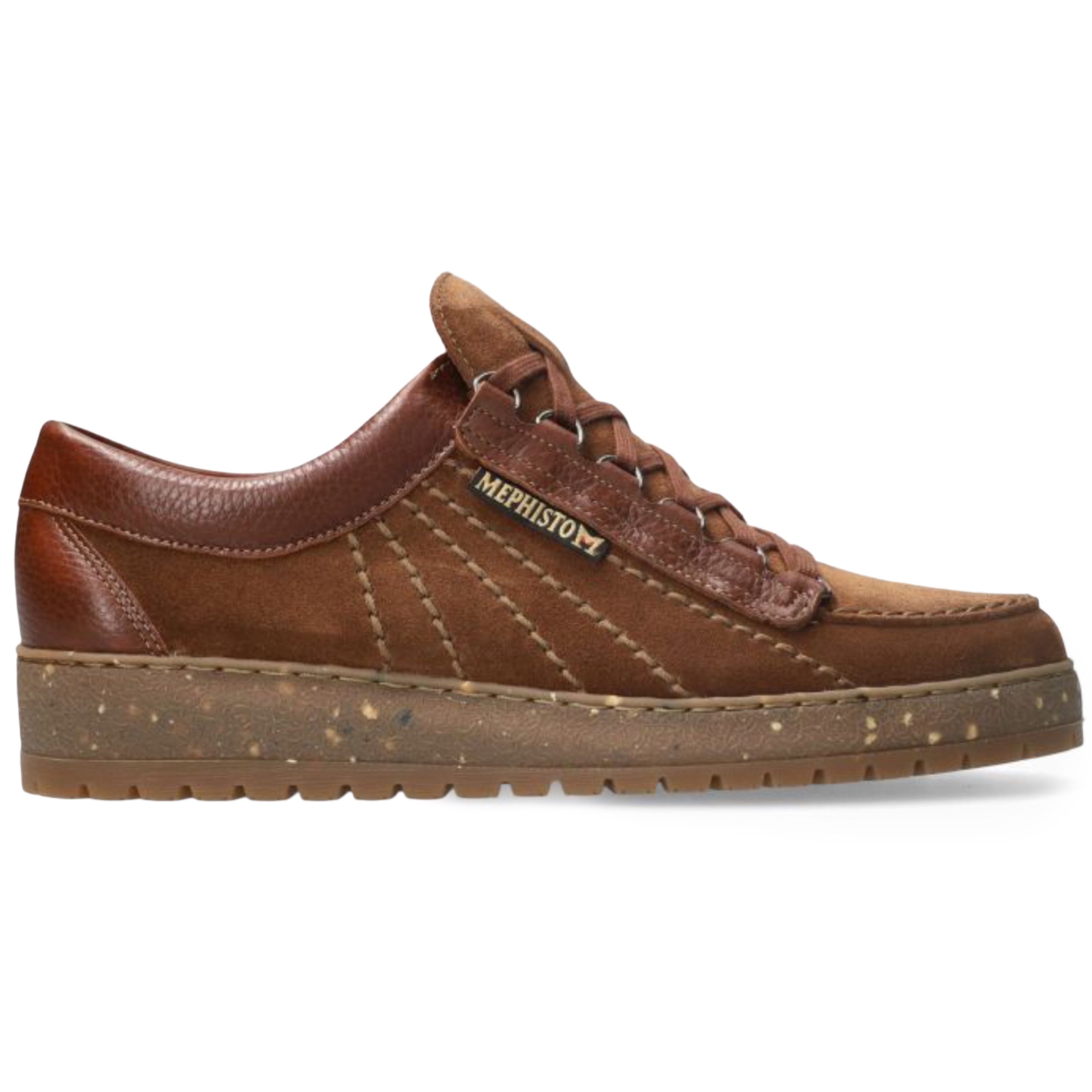 MEPHISTO Rainbow Brown Velours Leather Shoes