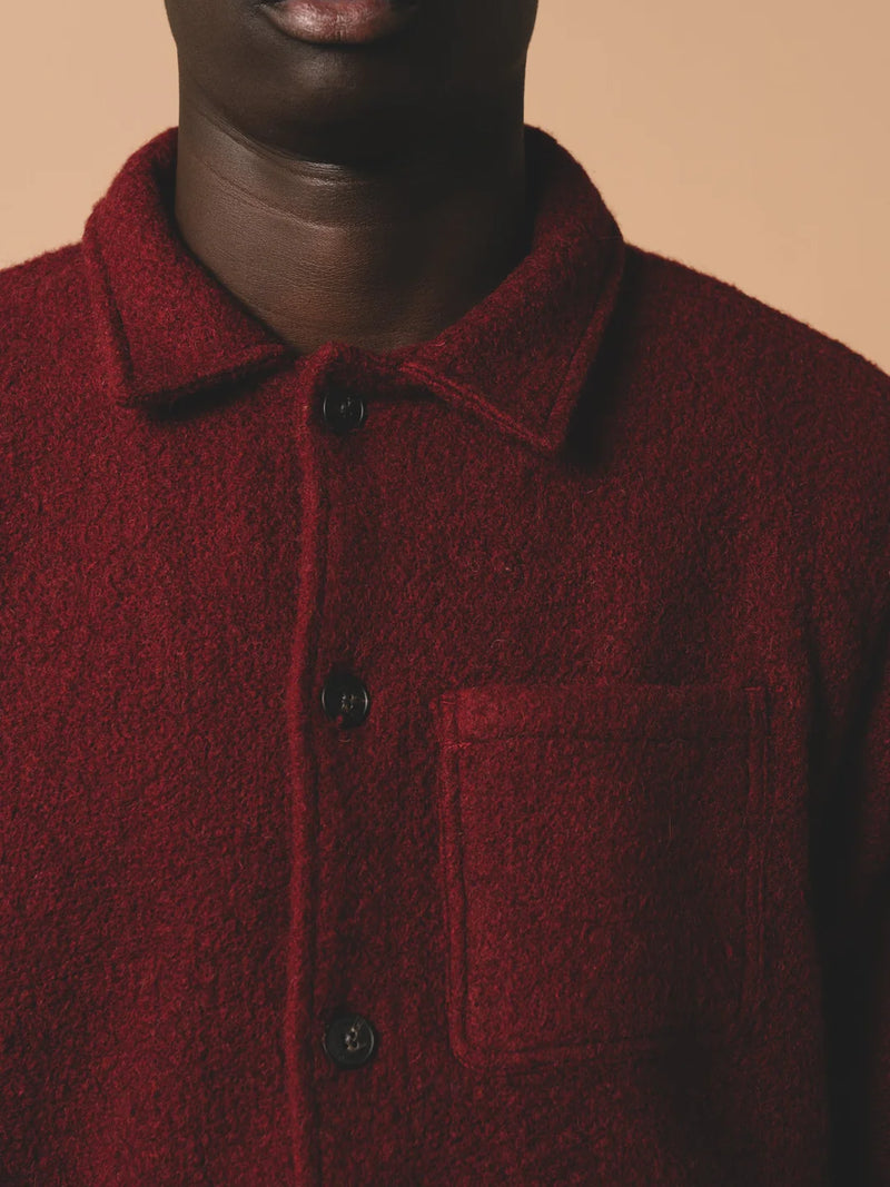 KESTIN Ormiston Jacket in Burgundy Italian Wool
