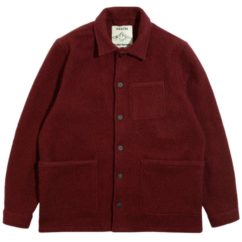 KESTIN Ormiston Jacket in Burgundy Italian Wool