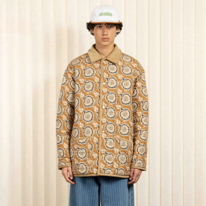 UNIVERSAL WORKS Cardigan In Orange Wool Fleece