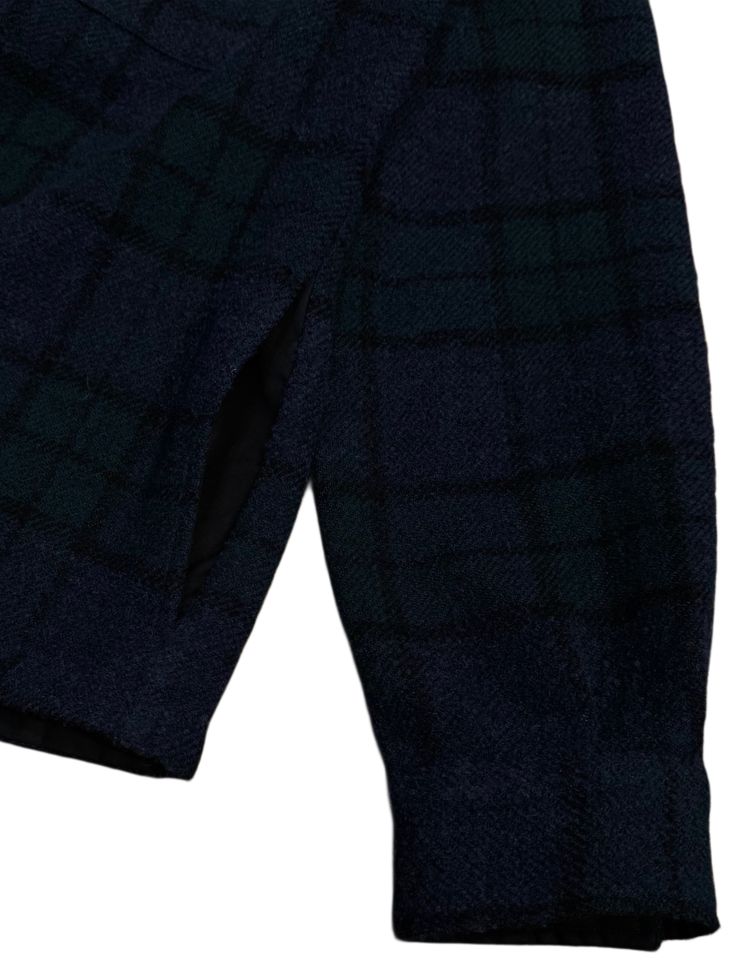 FRESH Tartan Wool Overshirt in Blue and Green