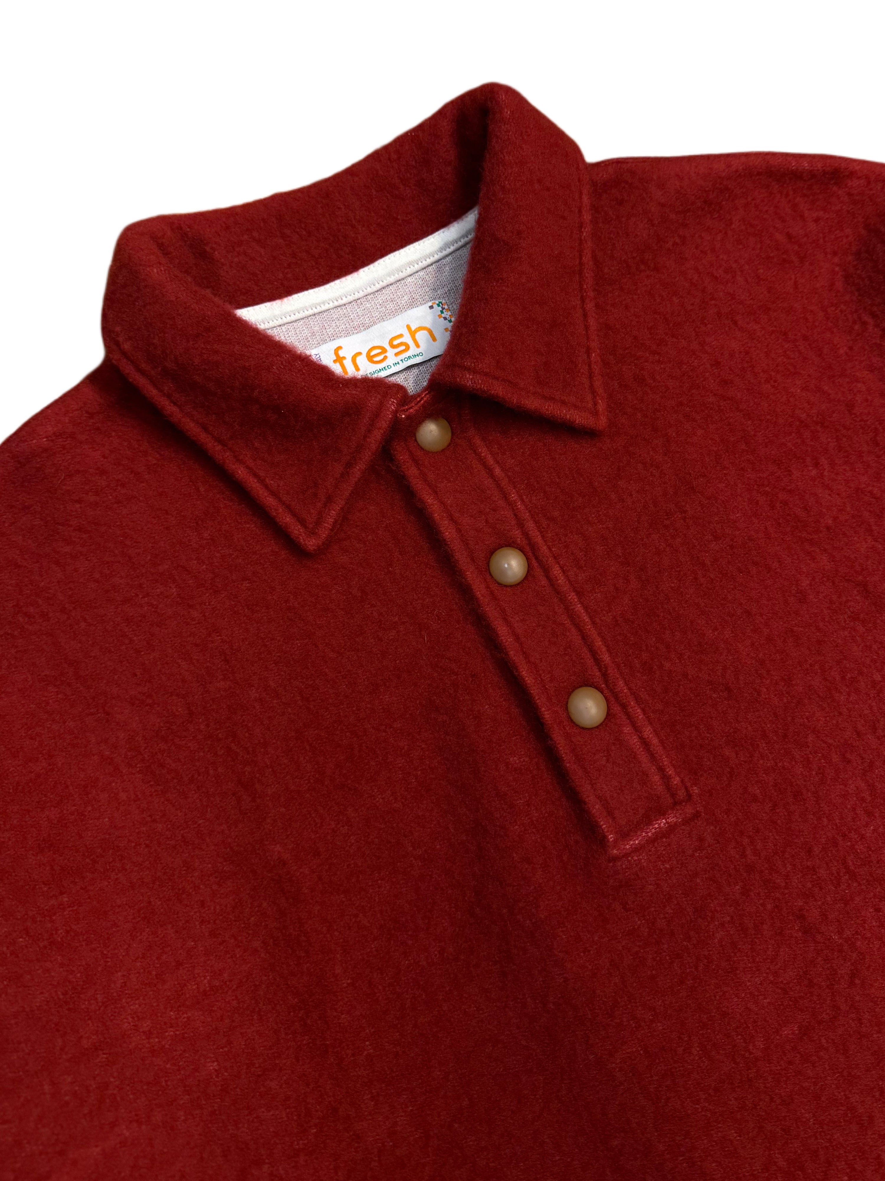 FRESH Bamboo Polo Sweater In Red