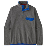 PATAGONIA Men's Lightweight Synchilla® Snap-T® Fleece Pullover Nickel w/Passage Blue