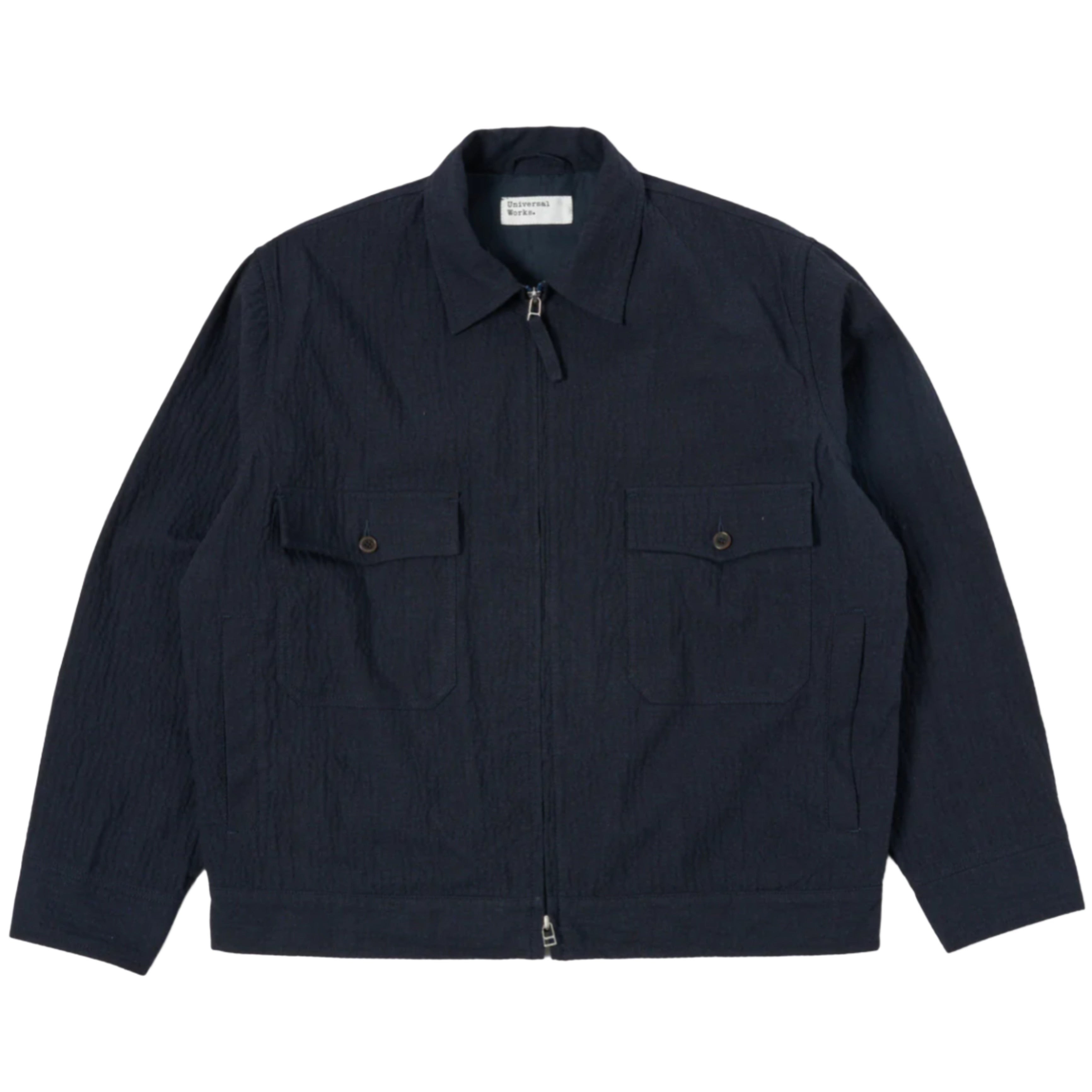 UNIVERSAL WORKS E130 Jacket in Dark Navy Ospina Cotton