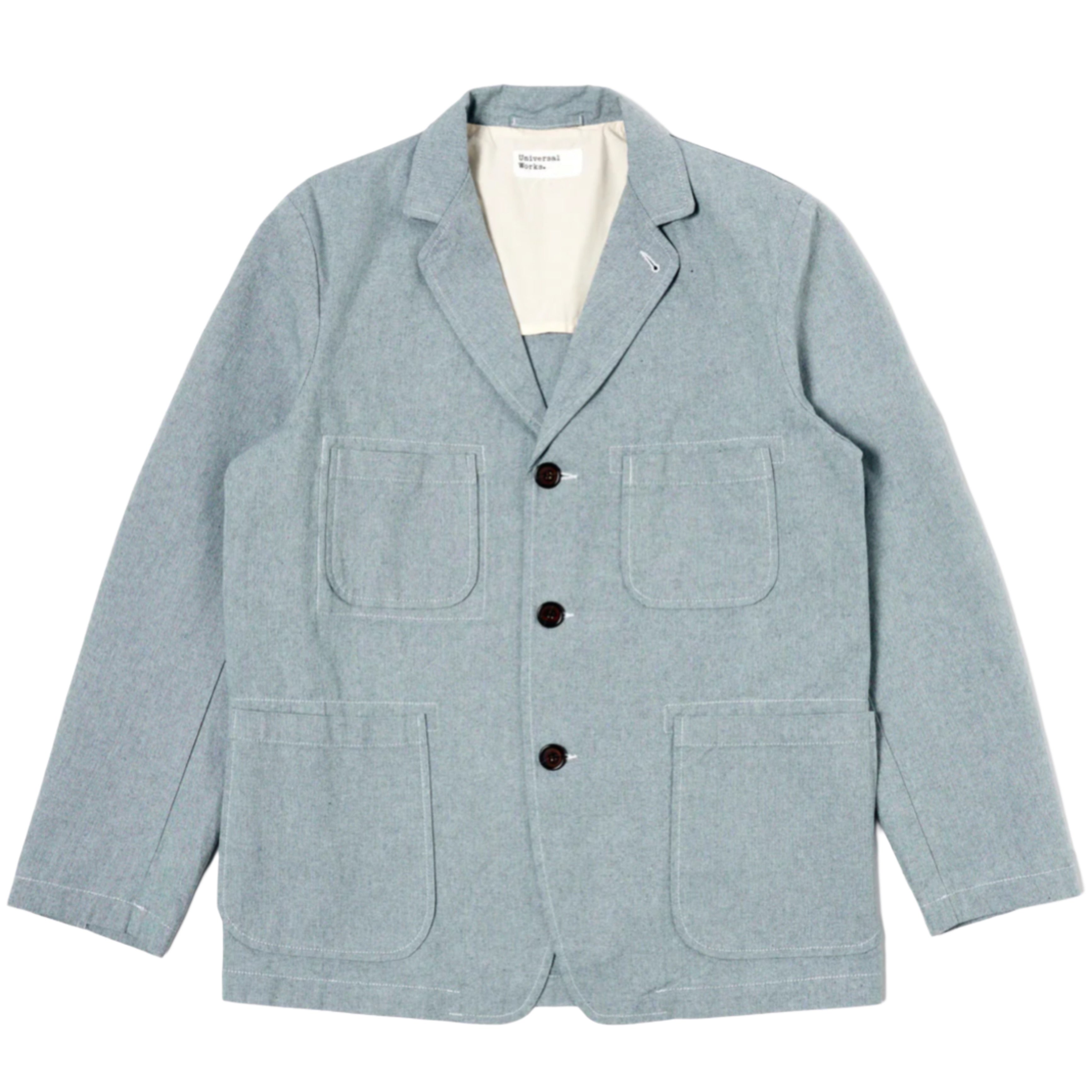 UNIVERSAL WORKS Five Pocket Jacket in Indigo Reworked Jean Cloth